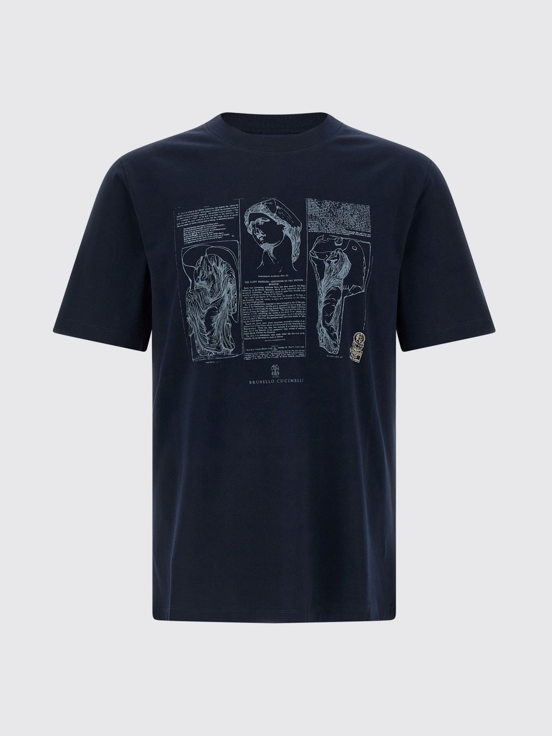 Brunello Cucinelli Brunello Cucinelli T-Shirt Men Blue Size US L / EU 52-54 / 3 - 2 Thumbnail