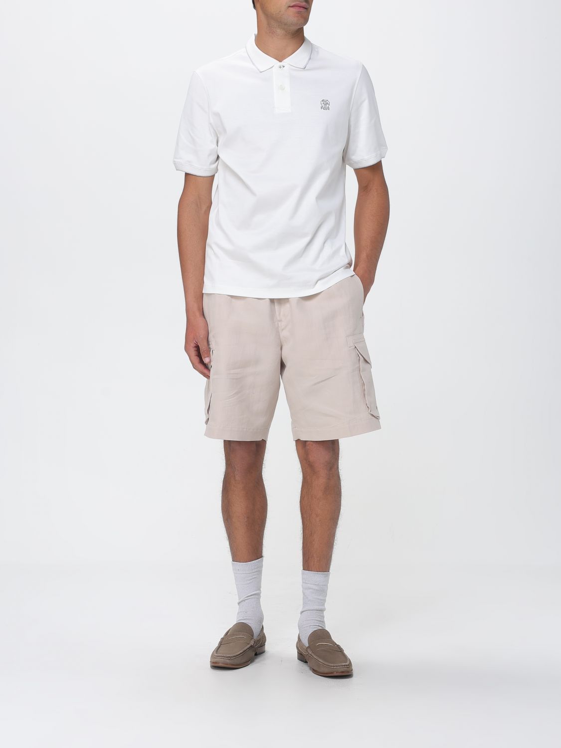 Brunello Cucinelli Brunello Cucinelli Polo Shirt Men White 1 Size US L / EU 52-54 / 3 - 2 Thumbnail