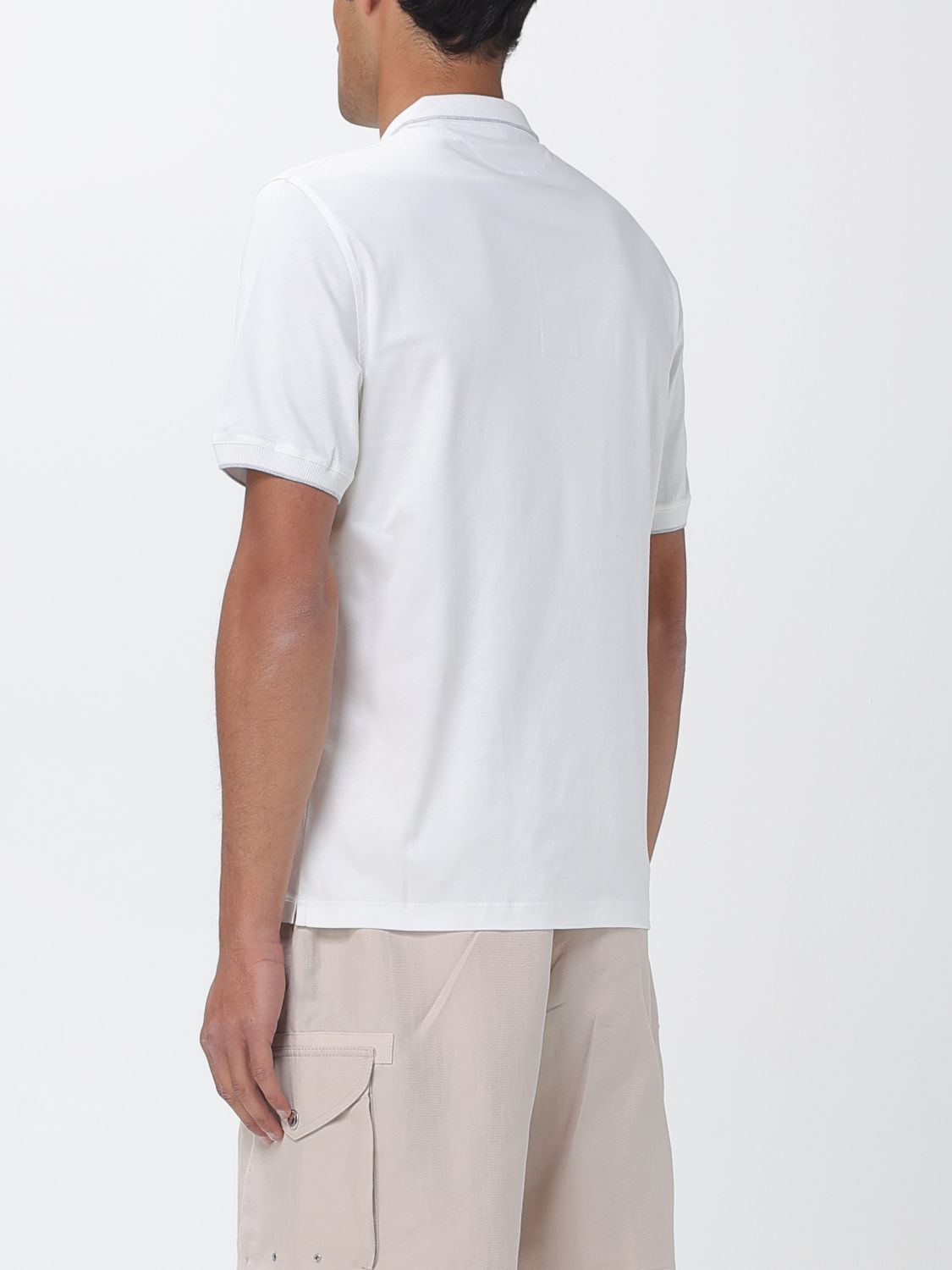 Brunello Cucinelli Brunello Cucinelli Polo Shirt Men White 1 Size US XL / EU 56 / 4 - 3 Thumbnail
