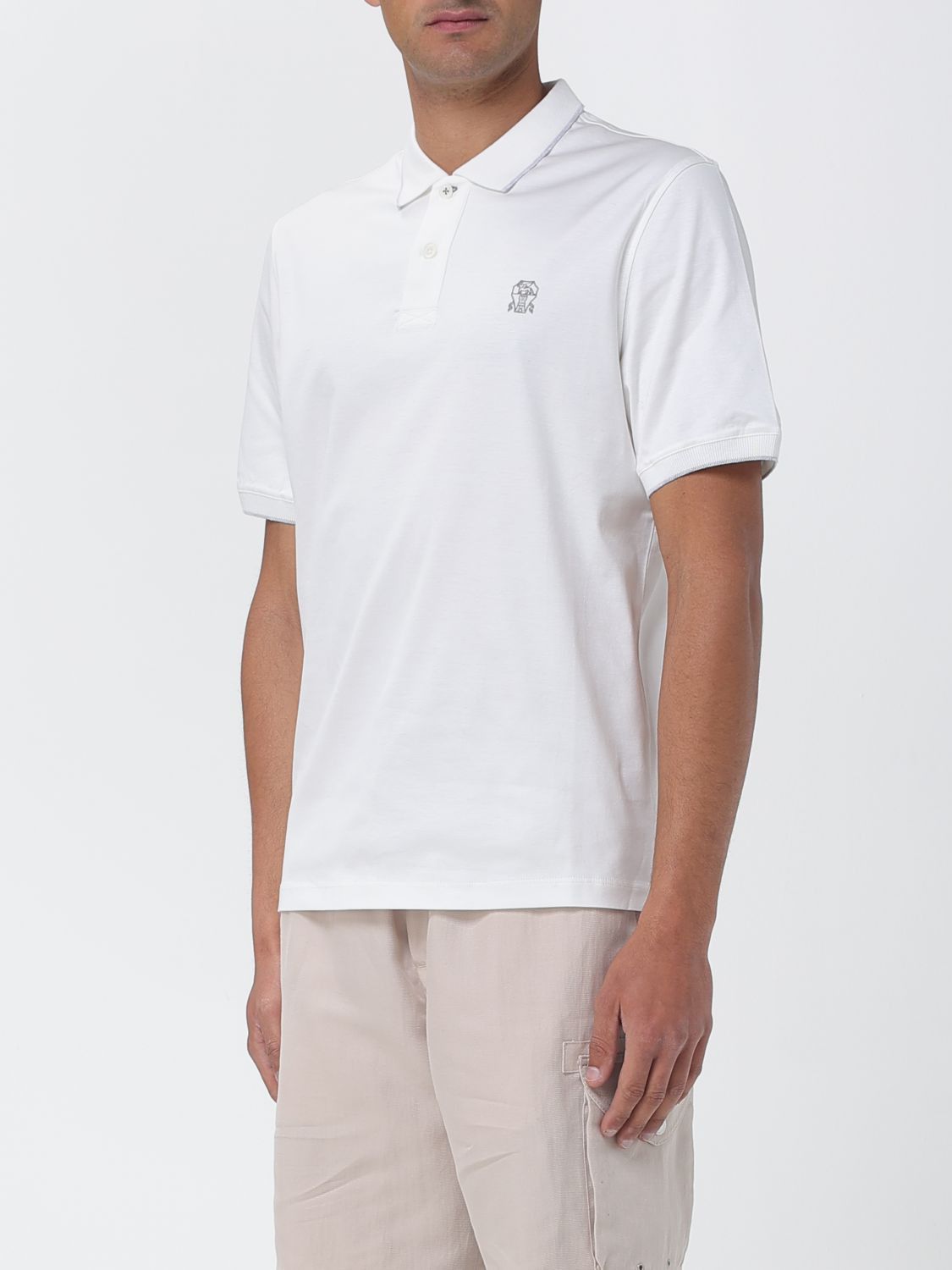 Brunello Cucinelli Brunello Cucinelli Polo Shirt Men White 1 Size US XXL / EU 58 / 5 - 4 Thumbnail