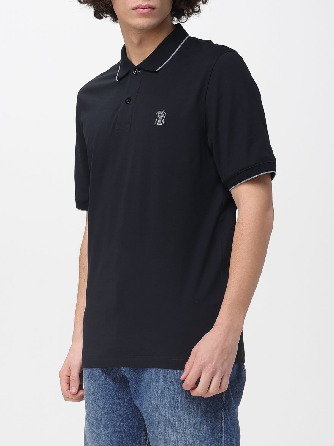 Brunello Cucinelli Brunello Cucinelli Polo Shirt Men Black Size US XL / EU 56 / 4 - 4 Thumbnail