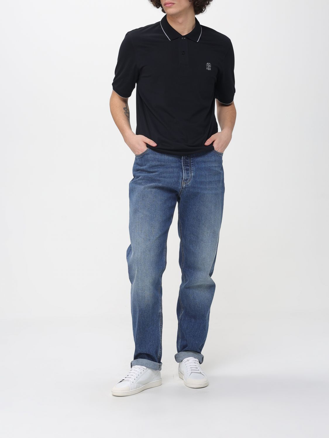 Brunello Cucinelli Brunello Cucinelli Polo Shirt Men Black Size US XL / EU 56 / 4 - 2 Thumbnail