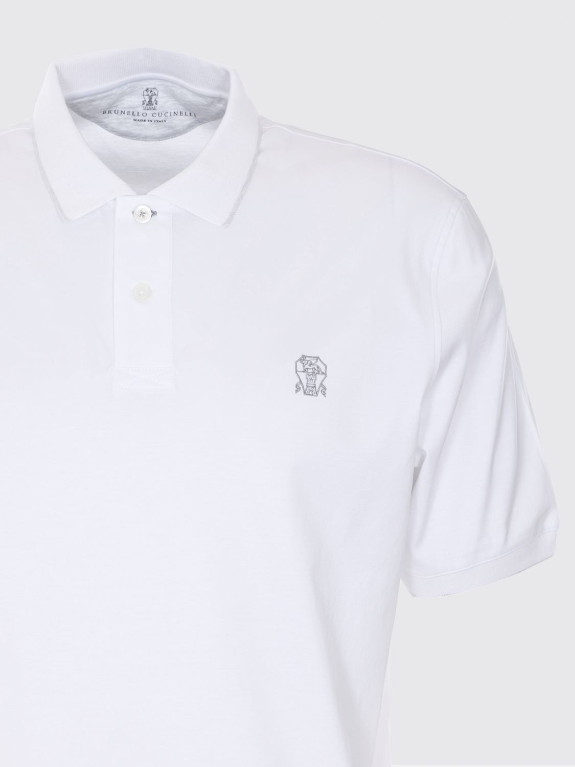 Brunello Cucinelli Brunello Cucinelli Polo Shirt Men White Size US XXL / EU 58 / 5 - 4 Thumbnail
