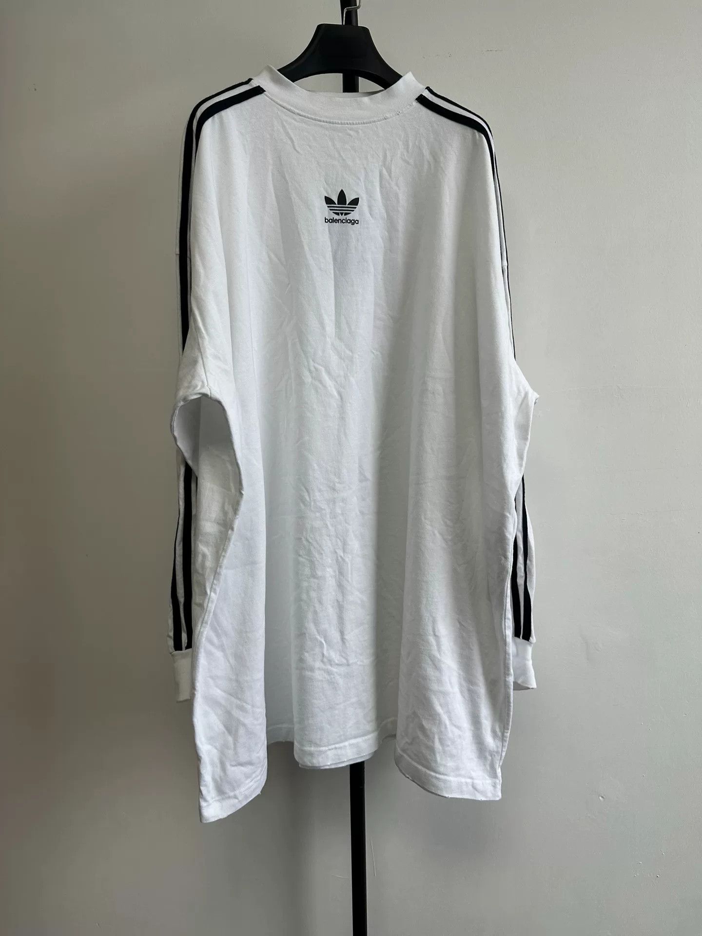 Balenciaga Adidas x Balenciaga Striped Long Sleeve T-Shirt Size 3 Size US L / EU 52-54 / 3 - 2 Thumbnail