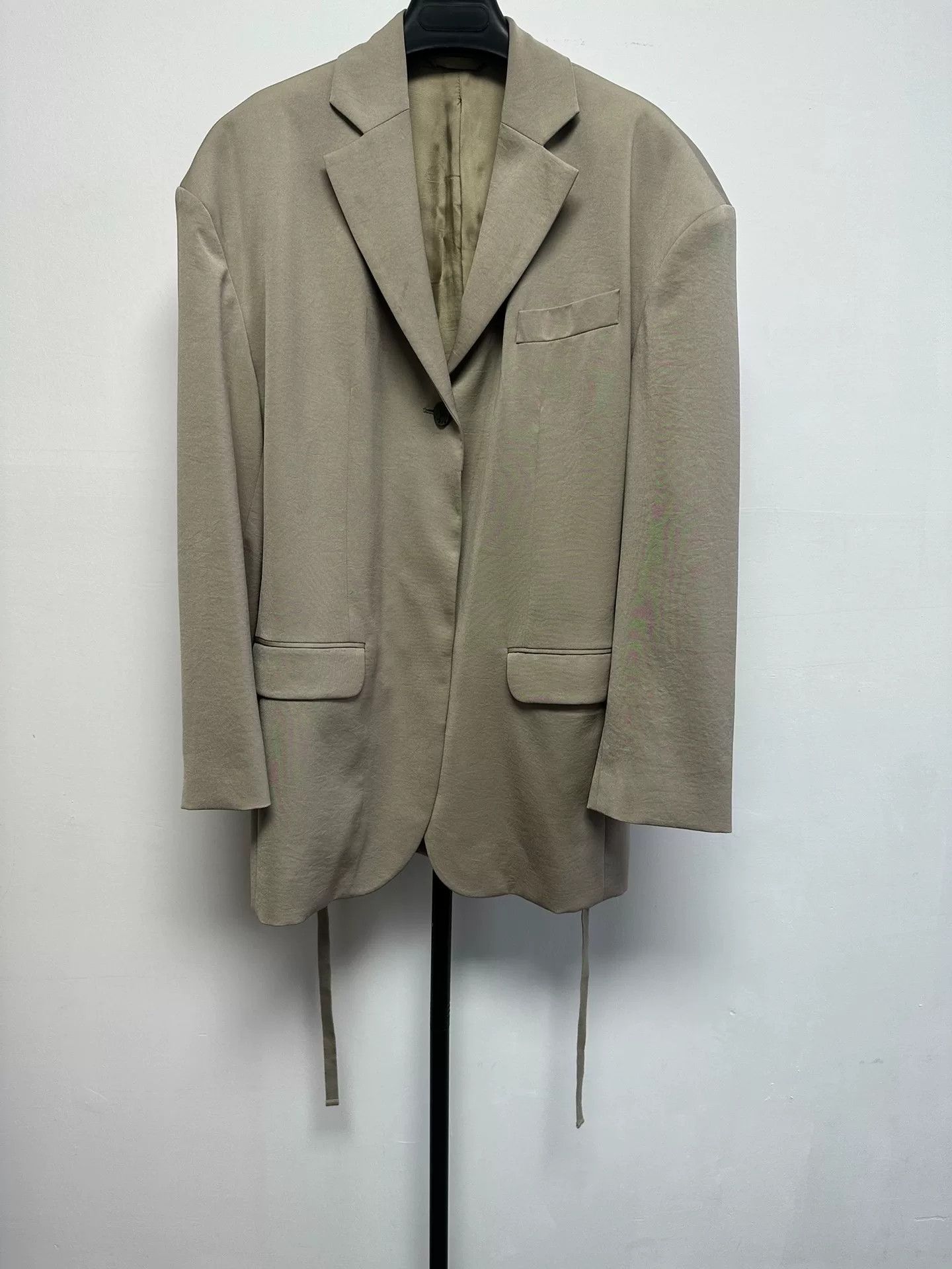 Acne Studios Acne Studios Gray Single-Breasted Blazer Size 36 Size XS / US 0-2 / IT 36-38 - 2 Thumbnail