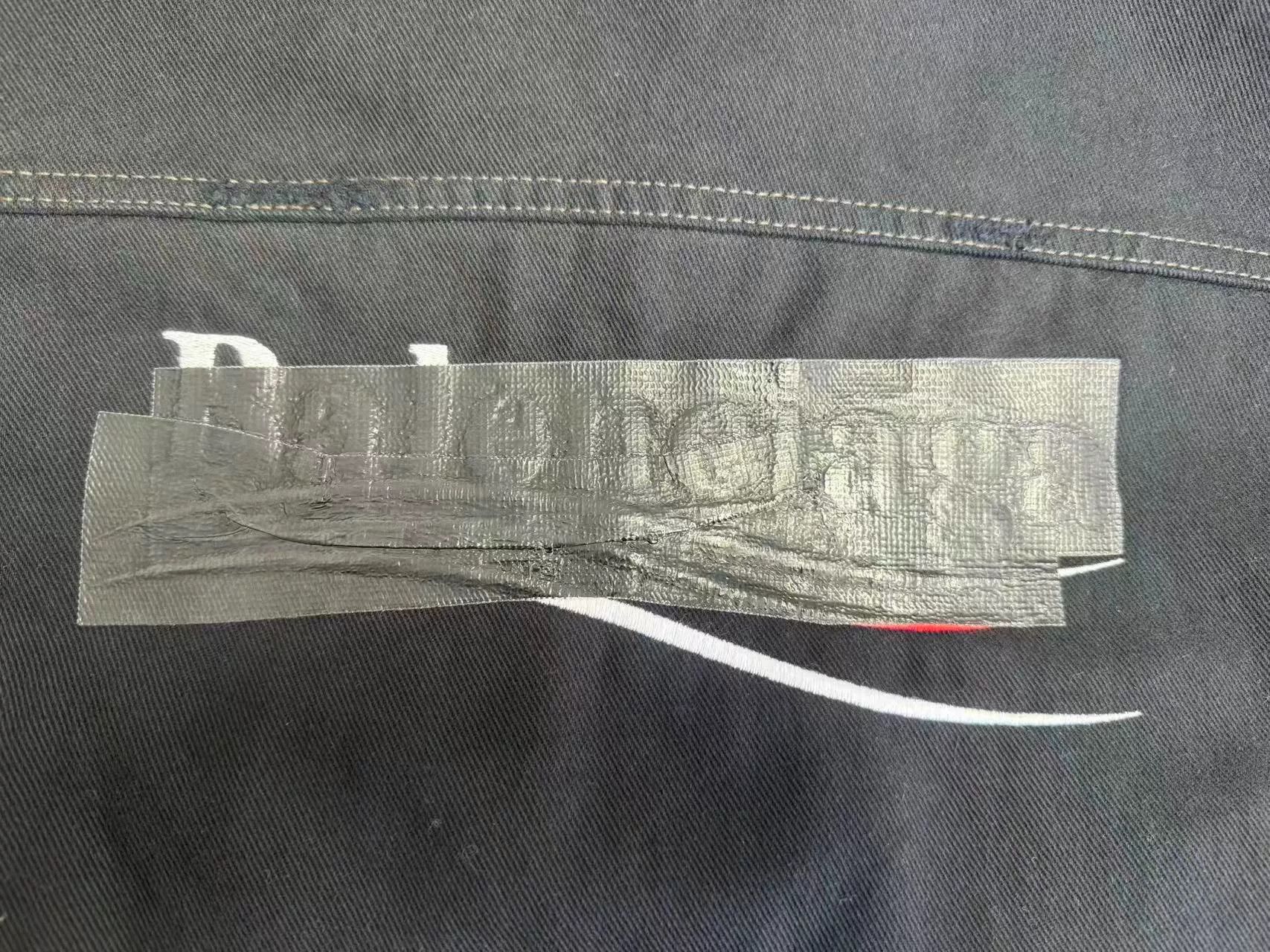 Balenciaga Balenciaga Tape Logo Denim Jacket Size 3 Size US L / EU 52-54 / 3 - 4 Thumbnail