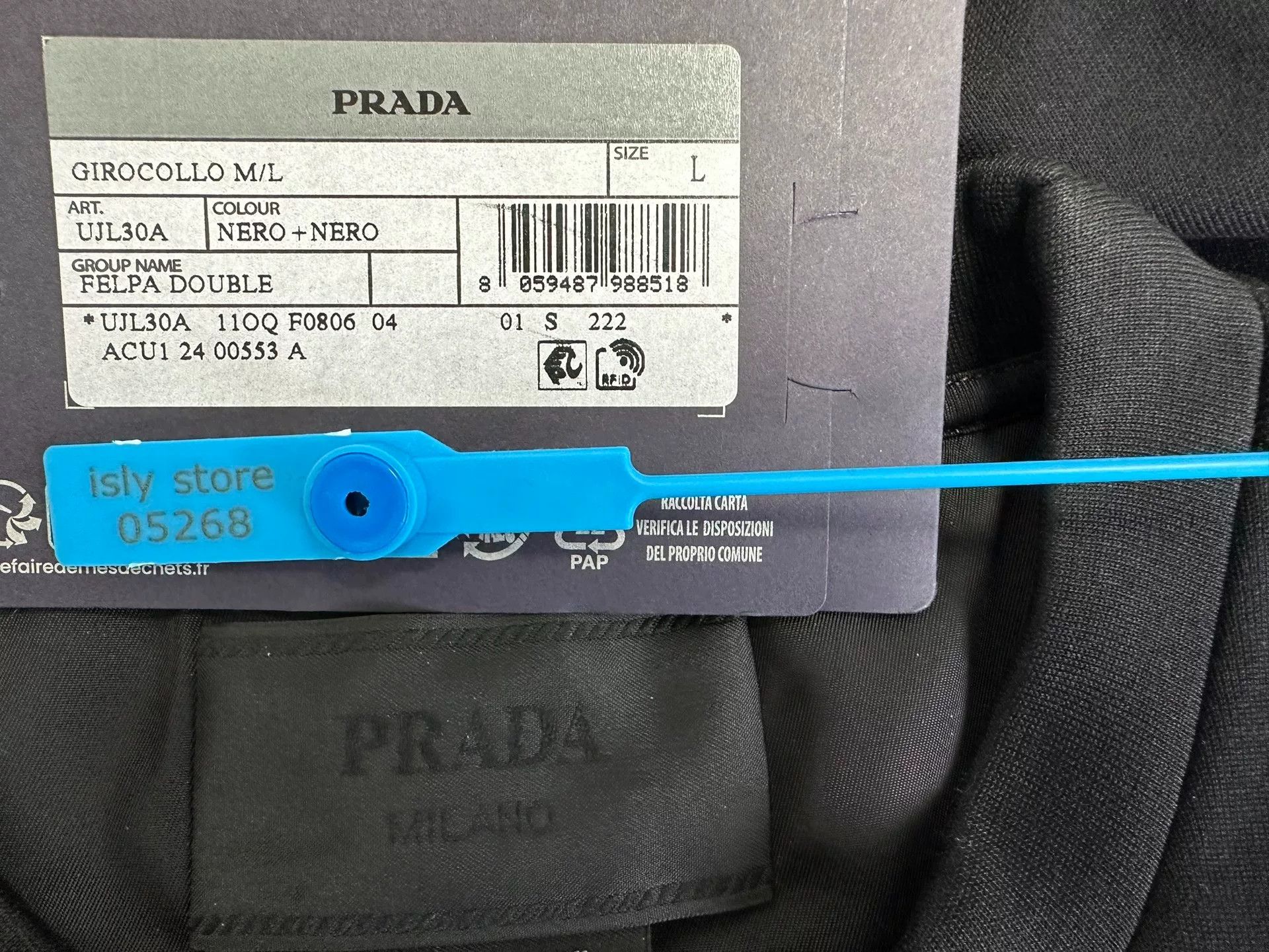 Prada Prada Re-Nylon Triangle Logo Sweatshirt L Size US L / EU 52-54 / 3 - 5 Thumbnail