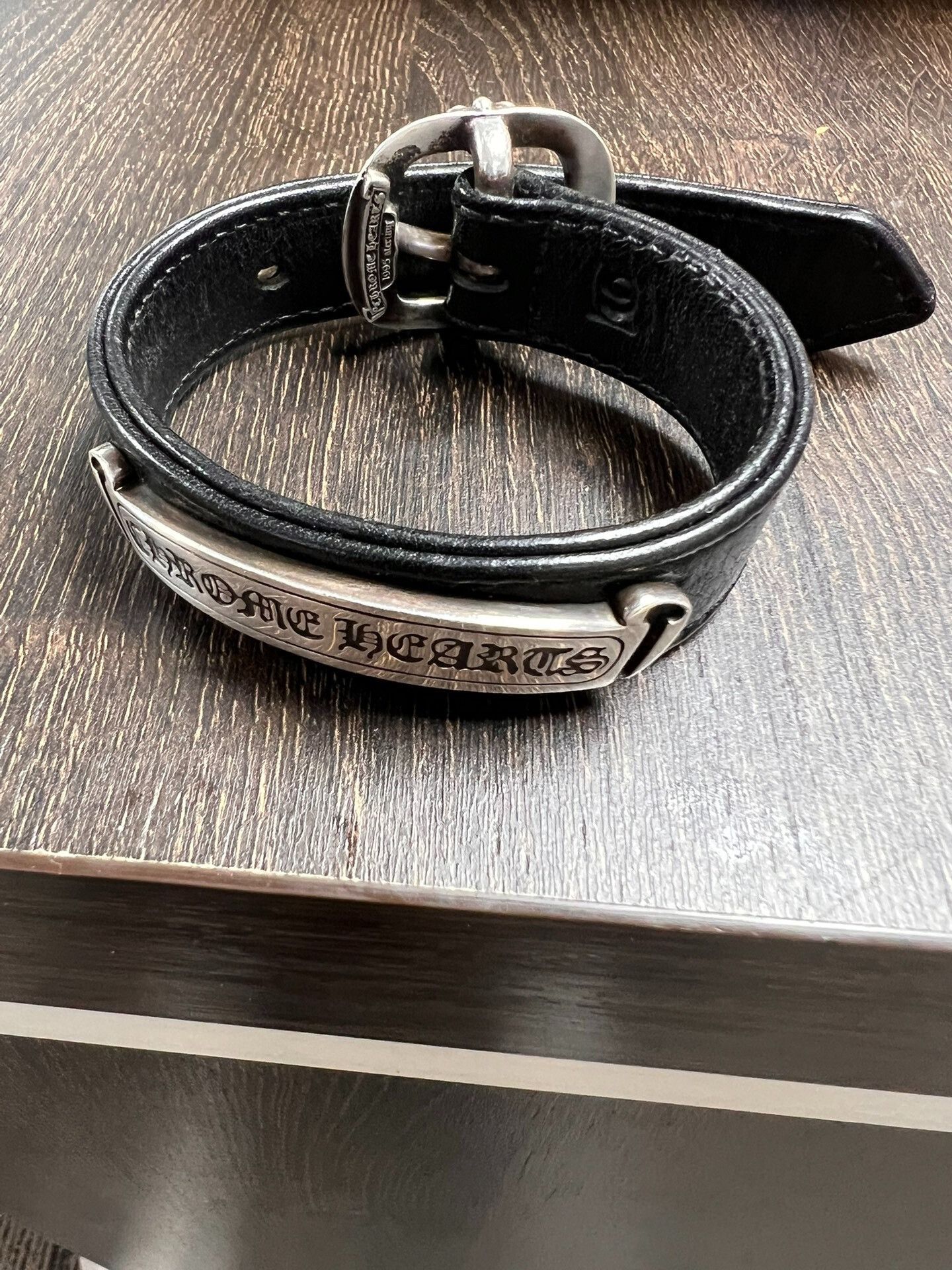 Chrome Hearts Chrome Hearts Silver Scroll Leather Bracelet 9 Size ONE SIZE - 2 Thumbnail