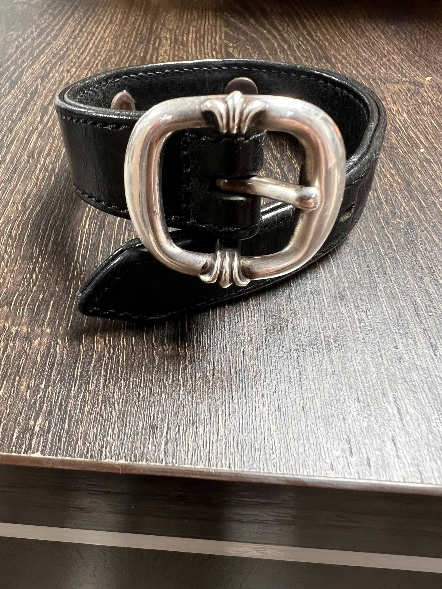 Chrome Hearts Chrome Hearts Silver Scroll Leather Bracelet 9 Size ONE SIZE - 3 Thumbnail