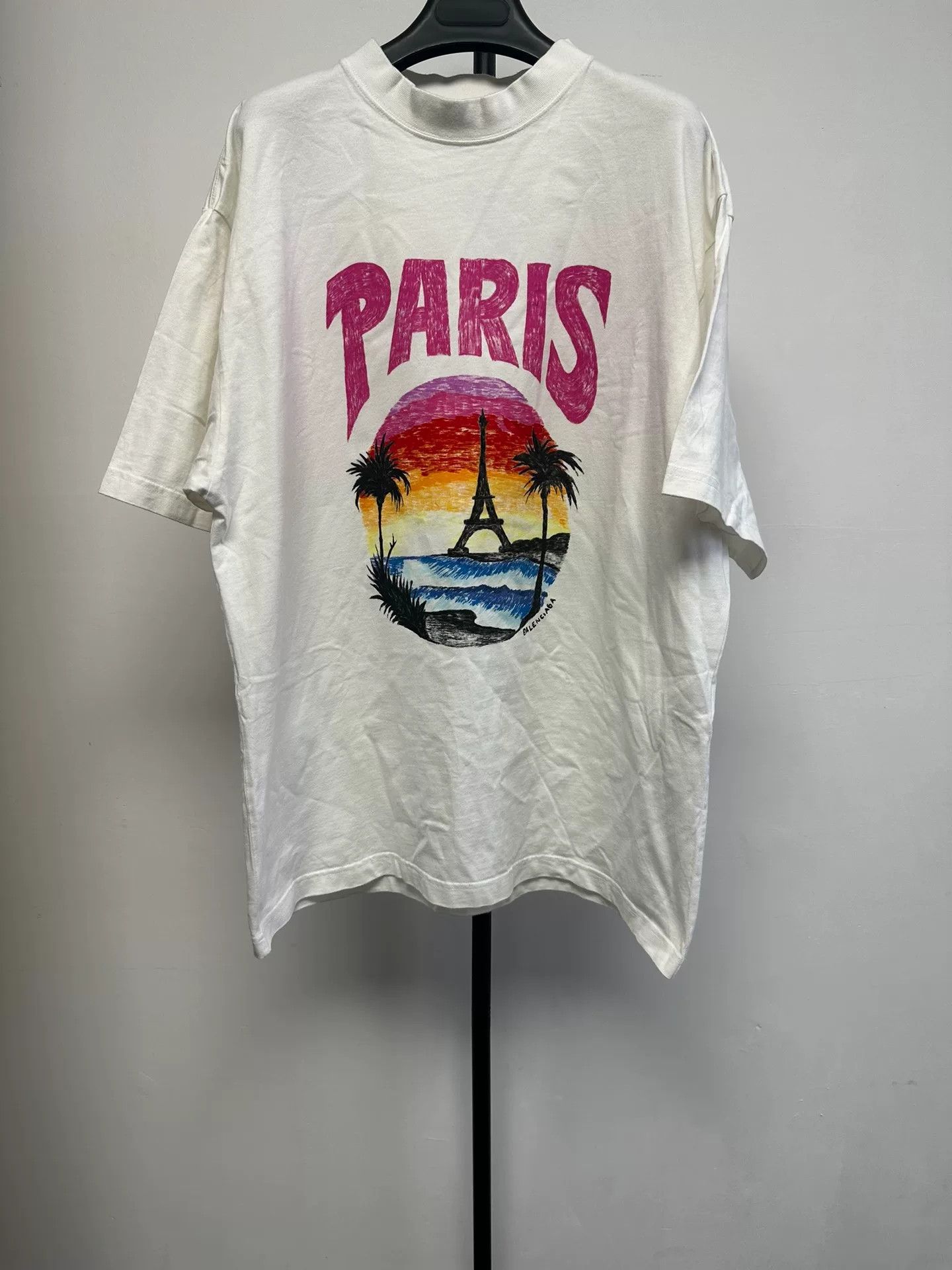 Balenciaga Balenciaga Paris Beach Graphic T-Shirt L Size US L / EU 52-54 / 3 - 2 Thumbnail