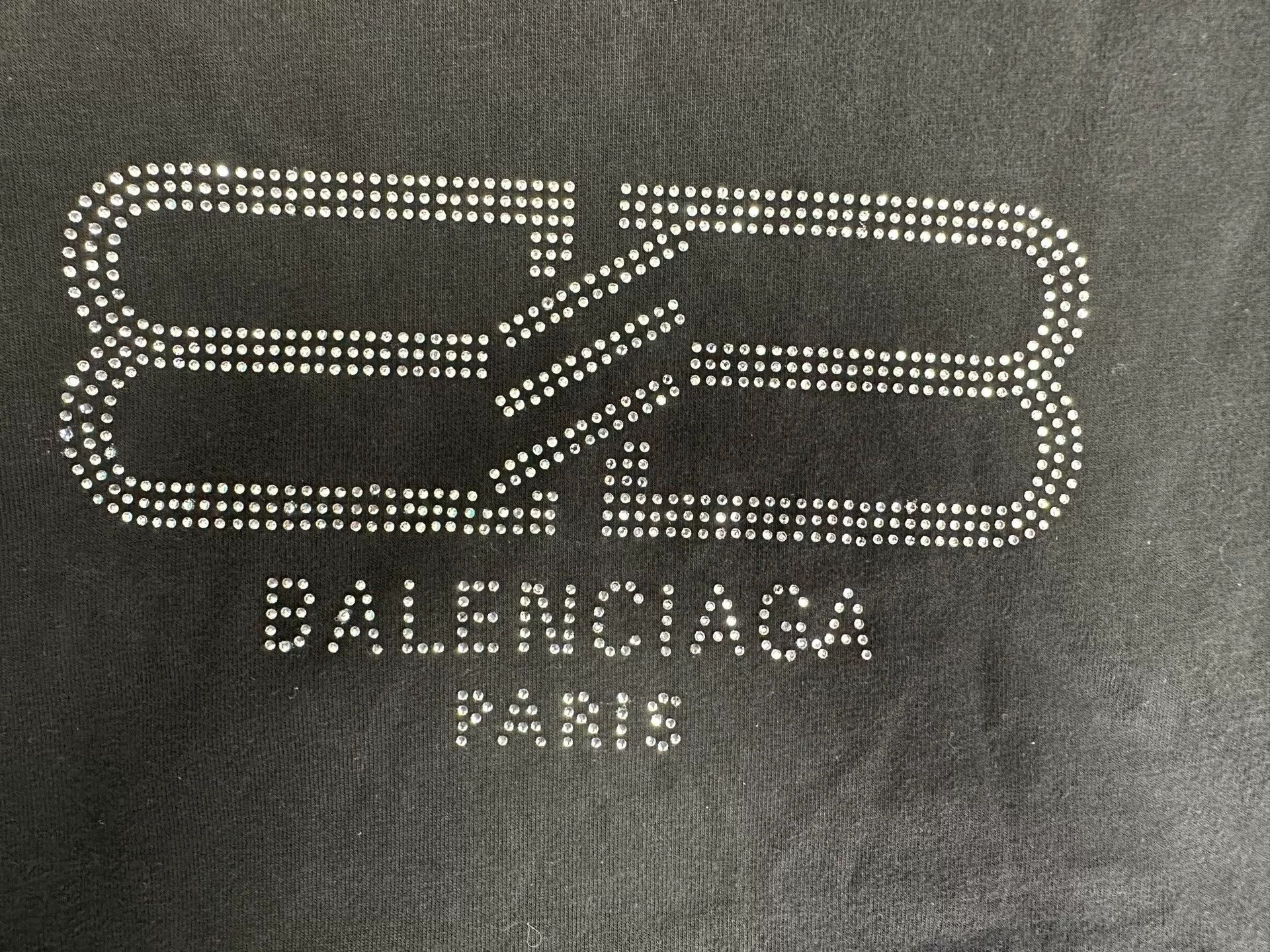 Balenciaga Balenciaga Rhinestone Logo T-Shirt Size S Size US S / EU 44-46 / 1 - 4 Thumbnail