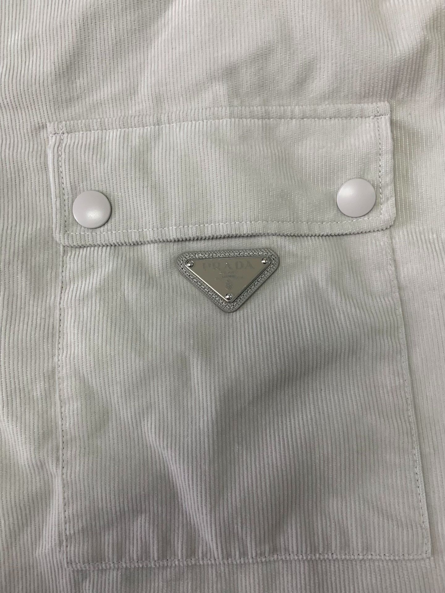 Prada Prada Corduroy Logo Shirt Size S Size US S / EU 44-46 / 1 - 4 Thumbnail