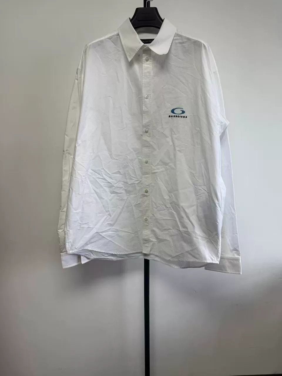 Balenciaga Balenciaga Logo Embroidered Button Up Shirt 37 Size US S / EU 44-46 / 1 - 2 Thumbnail