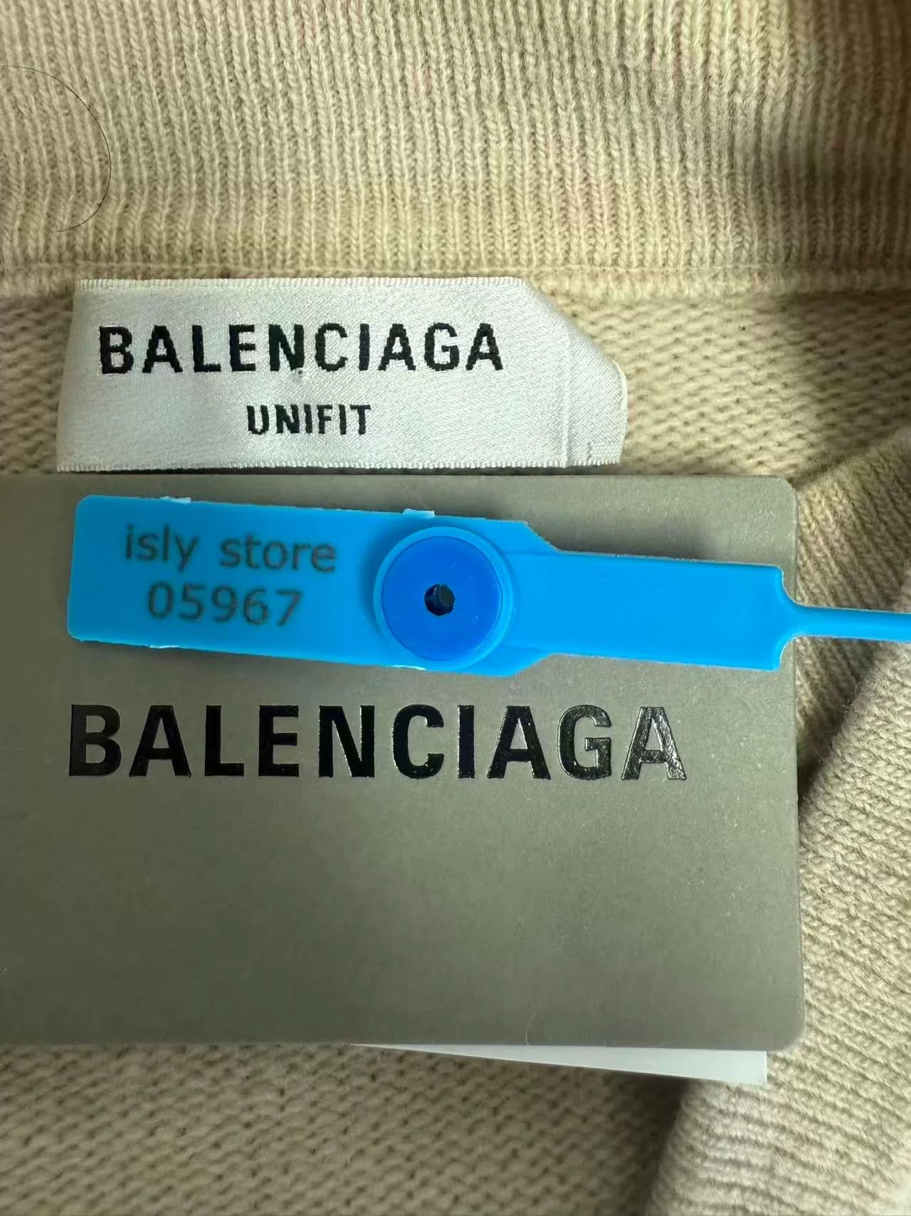 Balenciaga Balenciaga Beige V-Neck Wool Sweater Size XS Size US XS / EU 42 / 0 - 5 Thumbnail
