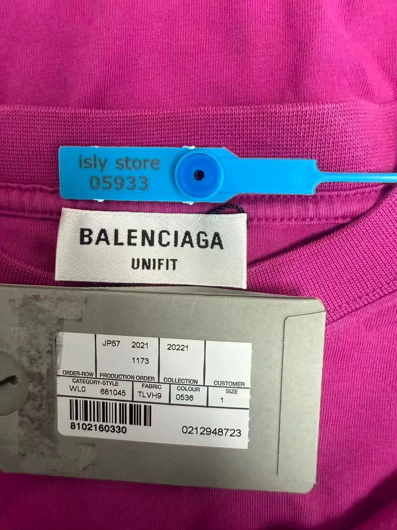 Balenciaga Balenciaga Magenta Unifit Logo T-Shirt 1 Size US S / EU 44-46 / 1 - 5 Thumbnail