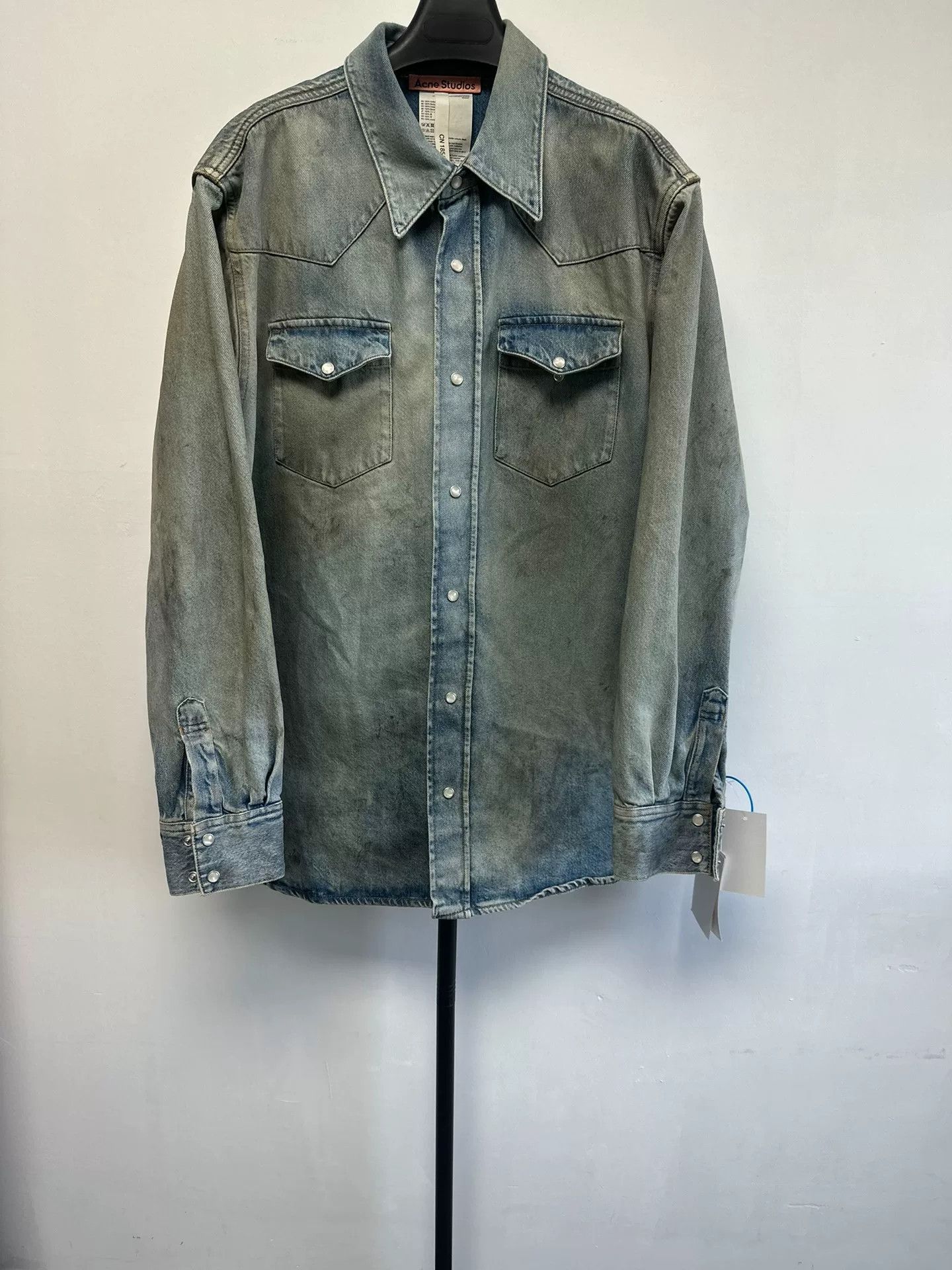 Acne Studios Acne Studios Distressed Denim Shirt 50 Size US M / EU 48-50 / 2 - 2 Thumbnail