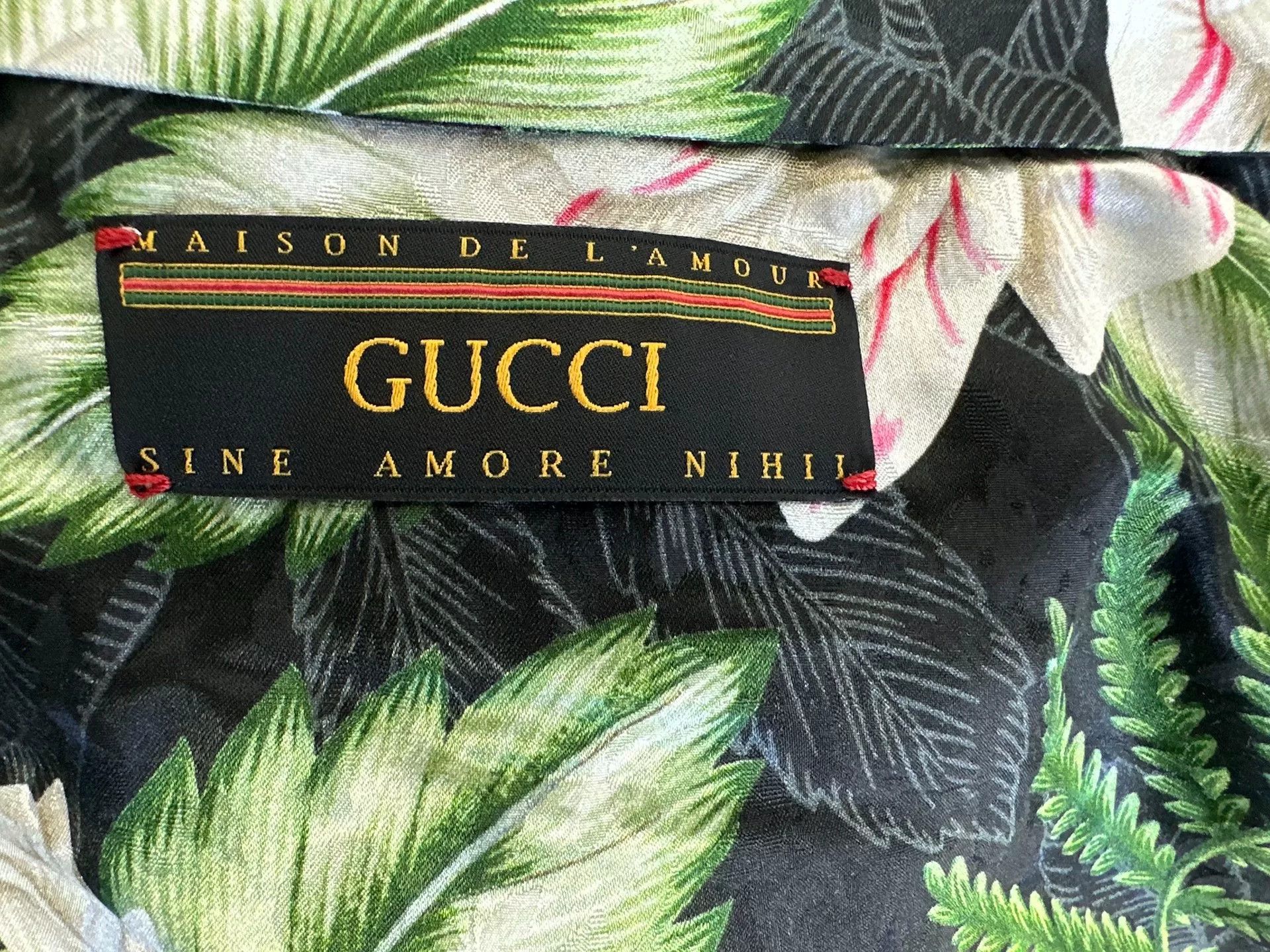 Gucci Gucci Floral Print Silk Blend Shirt Size 48 Size US M / EU 48-50 / 2 - 4 Thumbnail