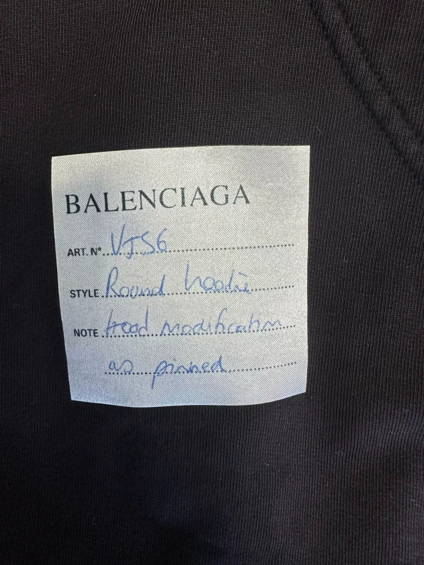 Balenciaga Balenciaga Black Round Hoodie Size 2 Size US M / EU 48-50 / 2 - 4 Thumbnail