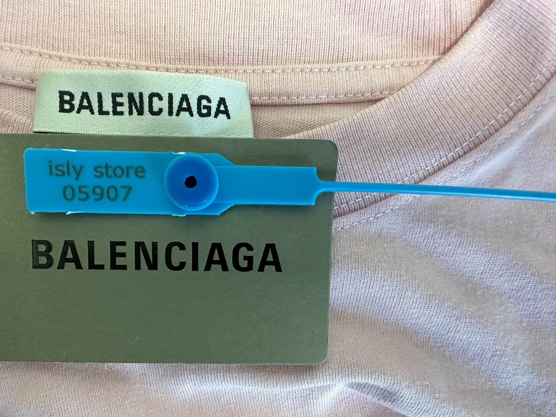 Balenciaga Balenciaga Pink Crew Logo Print T-Shirt Size XS Size US XS / EU 42 / 0 - 5 Thumbnail