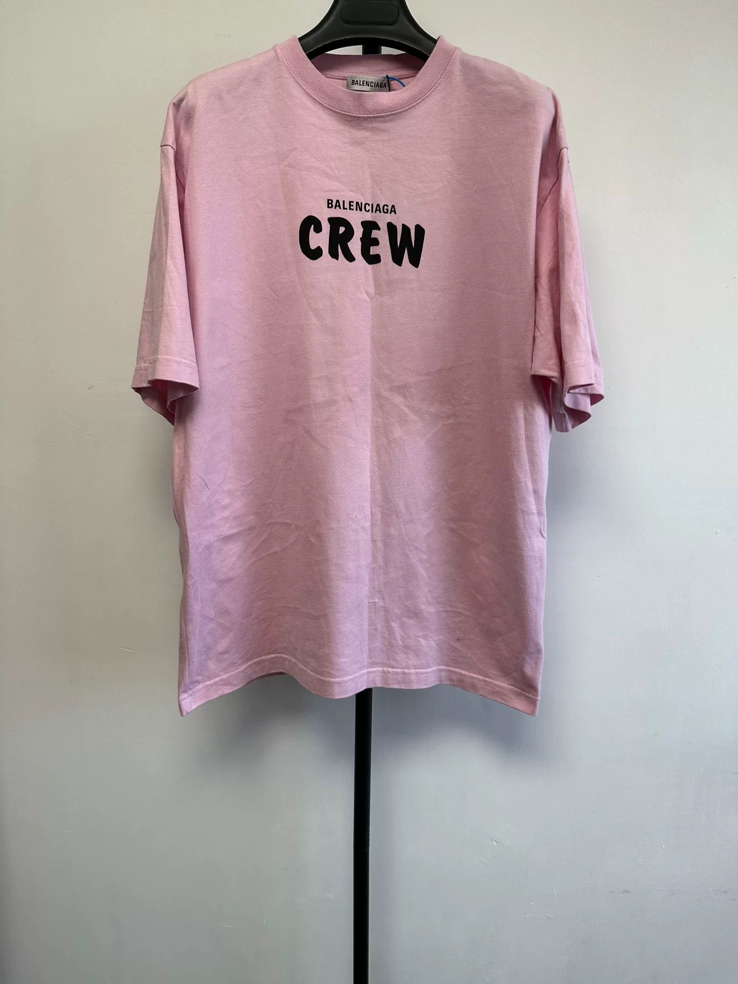 Balenciaga Balenciaga Pink Crew Logo Print T-Shirt Size XS Size US XS / EU 42 / 0 - 2 Thumbnail