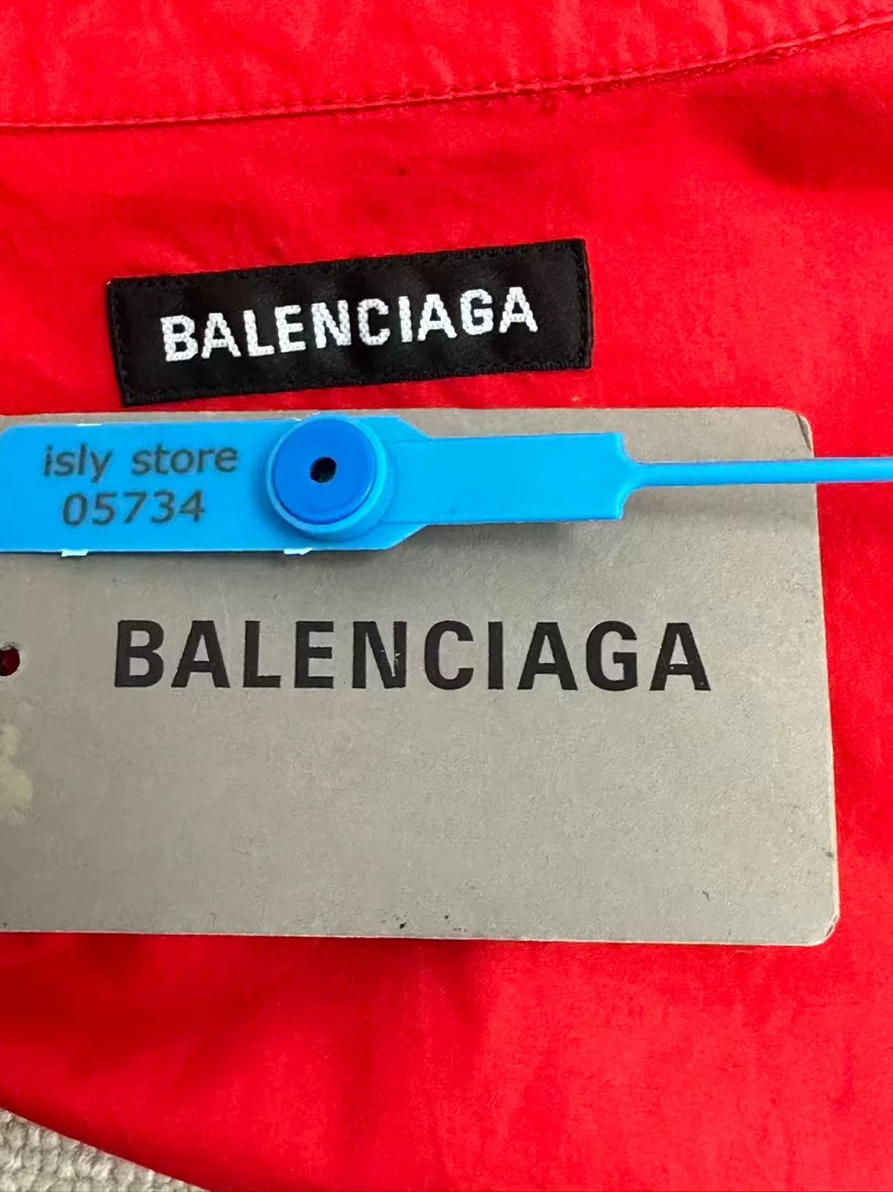 Balenciaga Balenciaga Embroidered Logo Red Shirt 37 Size US S / EU 44-46 / 1 - 4 Thumbnail