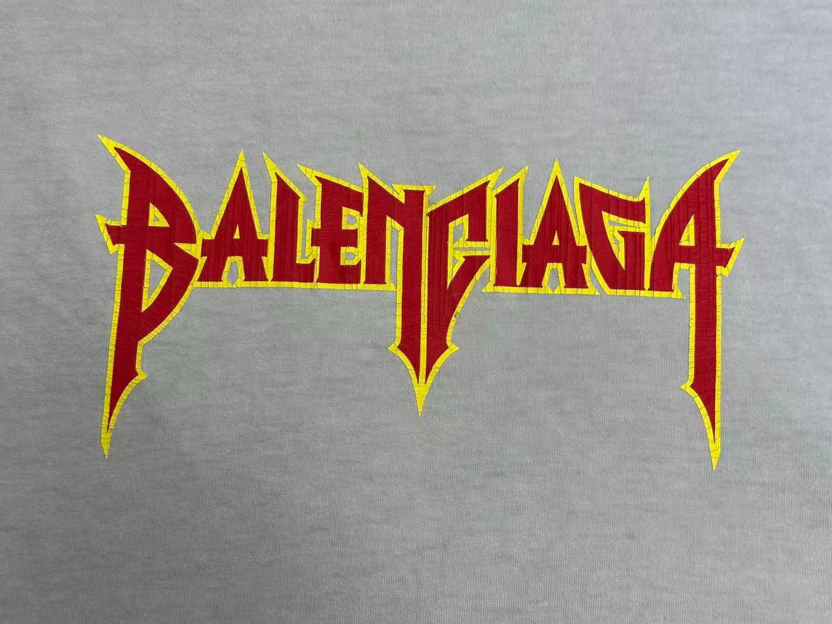 Balenciaga Balenciaga Metal Logo Distressed T-Shirt Size 3 Size US L / EU 52-54 / 3 - 4 Thumbnail