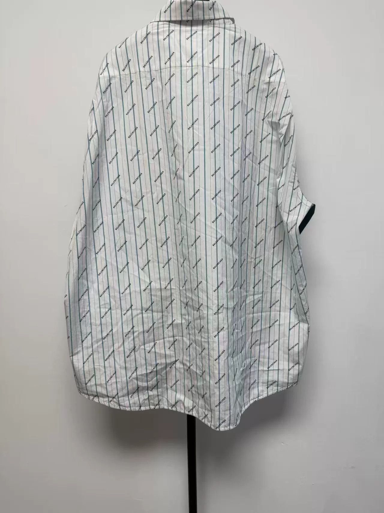 Balenciaga Balenciaga Logo Print Striped Shirt Size 40 Size US M / EU 48-50 / 2 - 3 Thumbnail