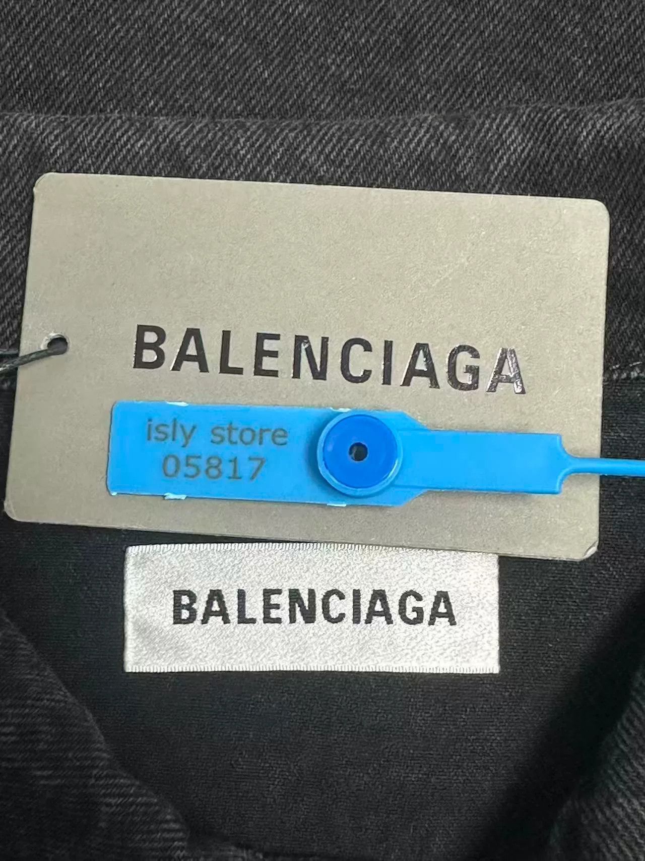 Balenciaga Balenciaga Rhinestone Logo Denim Jacket 36 Size XS / US 0-2 / IT 36-38 - 5 Thumbnail