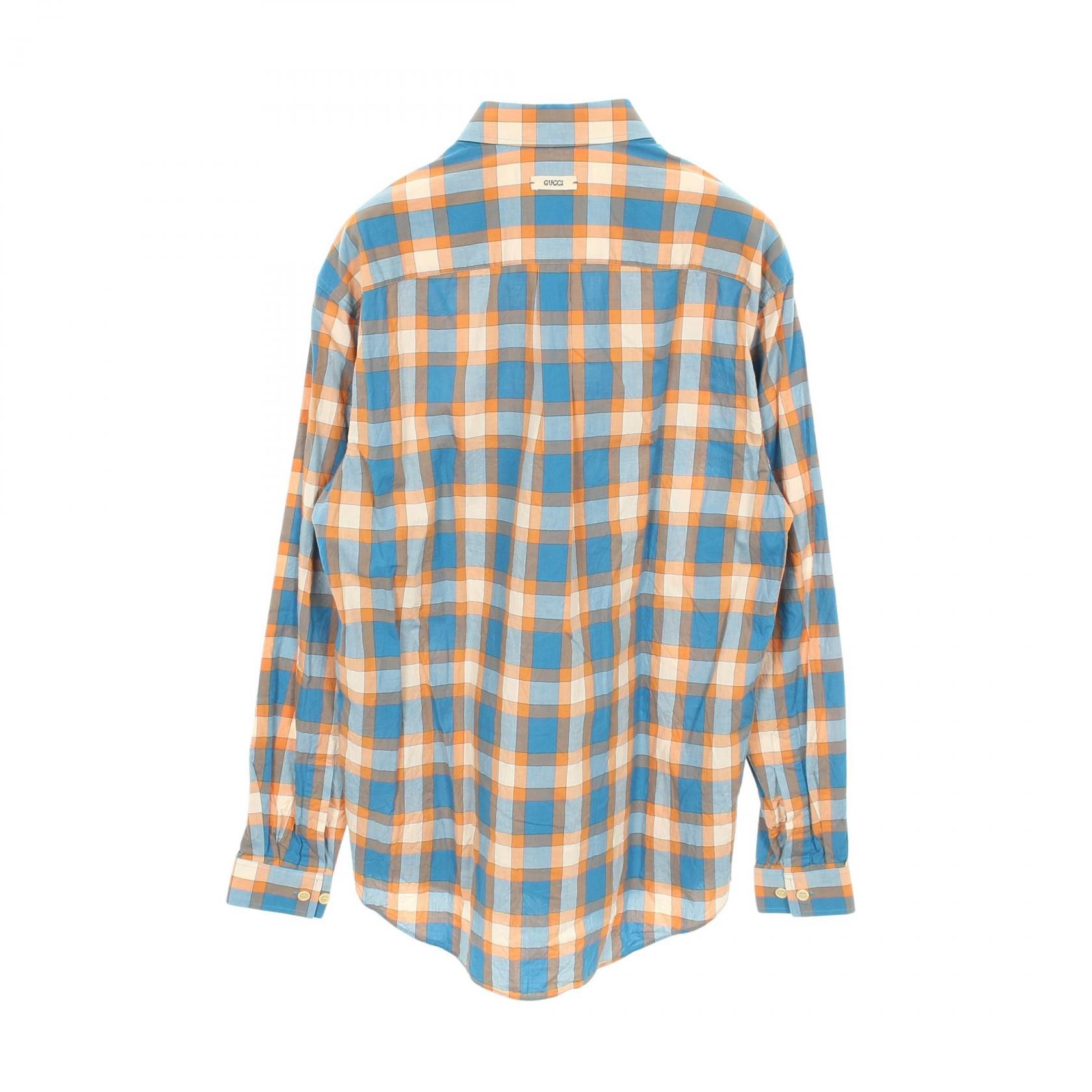 Gucci Gucci Gucci Freyja Hartas Animal Embroidery Check Shirt Cotton Shirt Textile Tops DUTY FREE for USA Size ONE SIZE - 2 Thumbnail