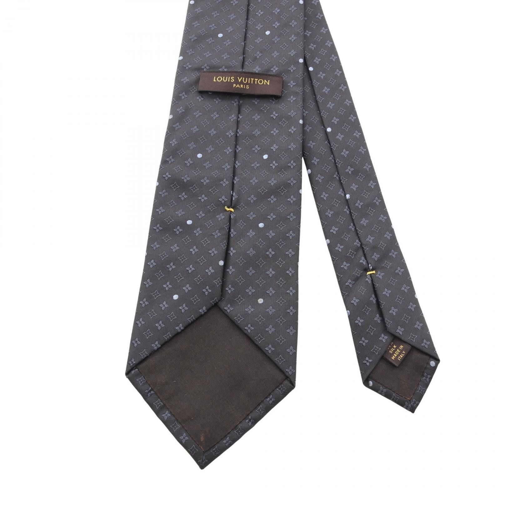 Louis Vuitton Louis Vuitton Louis Vuitton Monogram Silk Tie Textile Necktie DUTY FREE for USA Size ONE SIZE - 3 Thumbnail