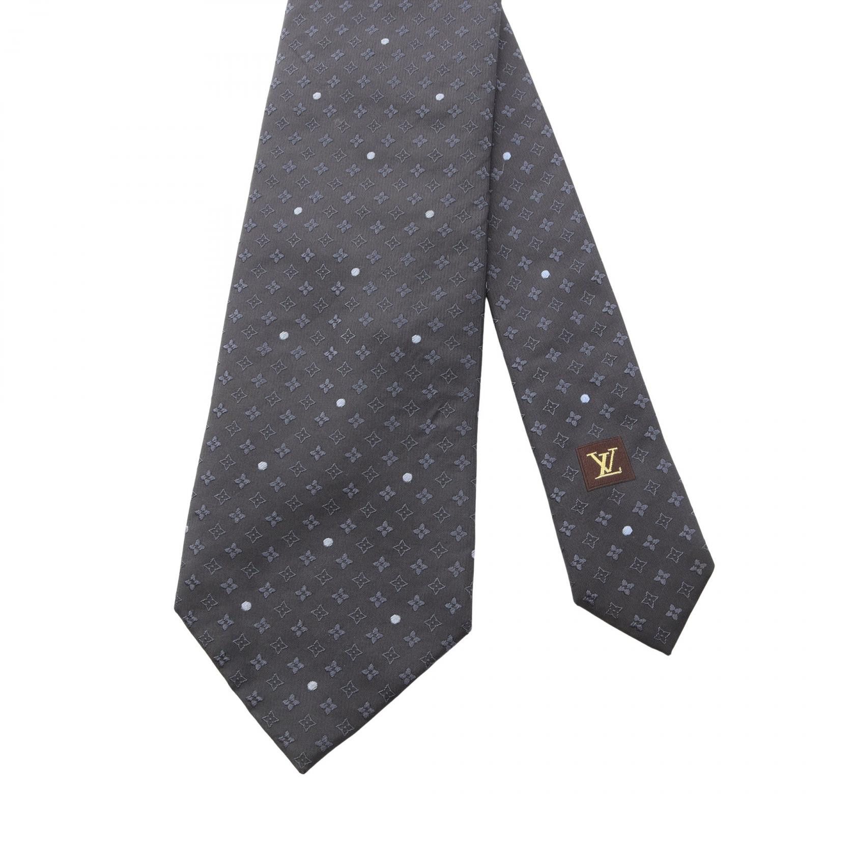 Louis Vuitton Louis Vuitton Louis Vuitton Monogram Silk Tie Textile Necktie DUTY FREE for USA Size ONE SIZE - 2 Thumbnail