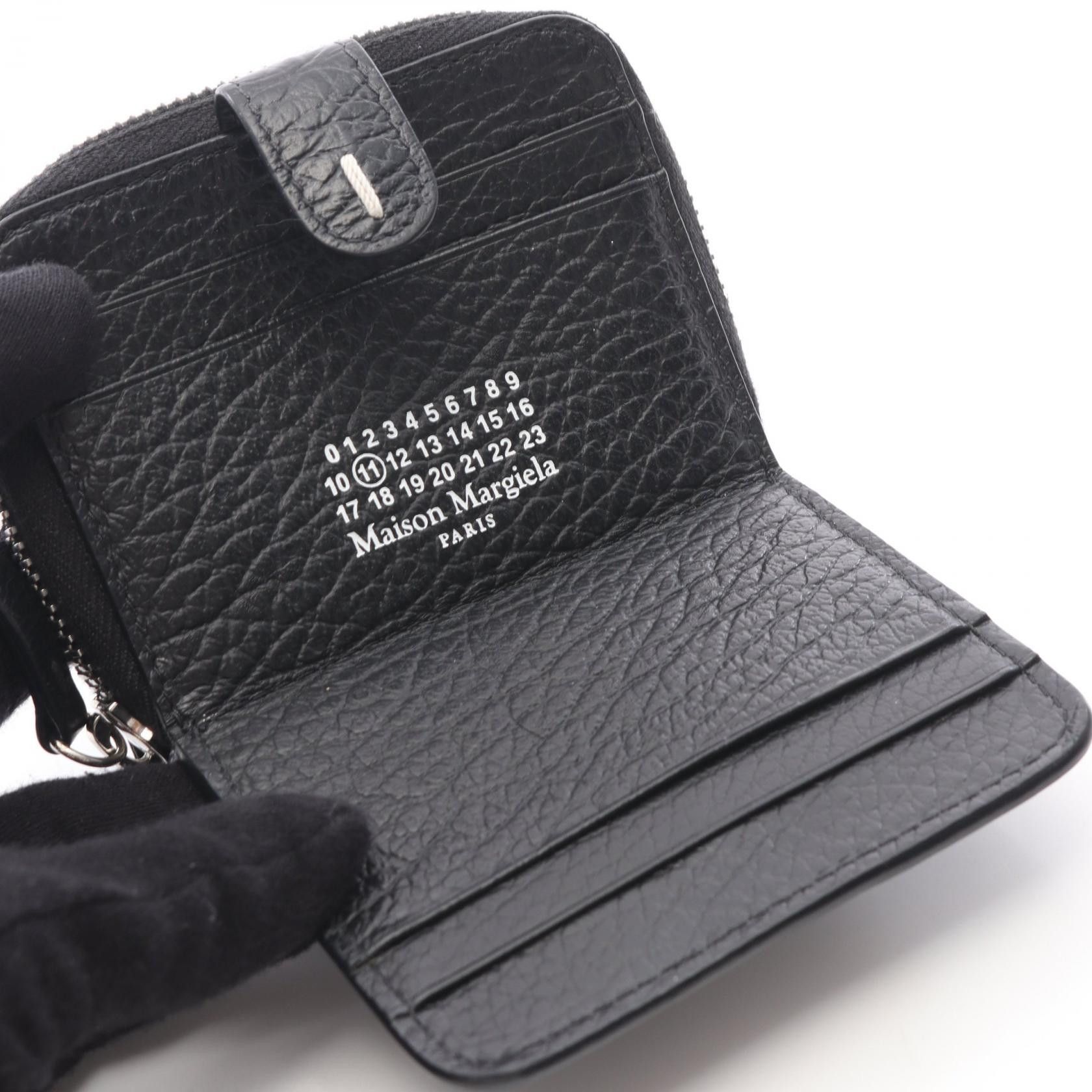 Maison Margiela Maison Margiela Maison Margiela Round Leather Wallet Leather Short Wallet S56UI0012 DUTY FREE for USA Size ONE SIZE - 3 Thumbnail
