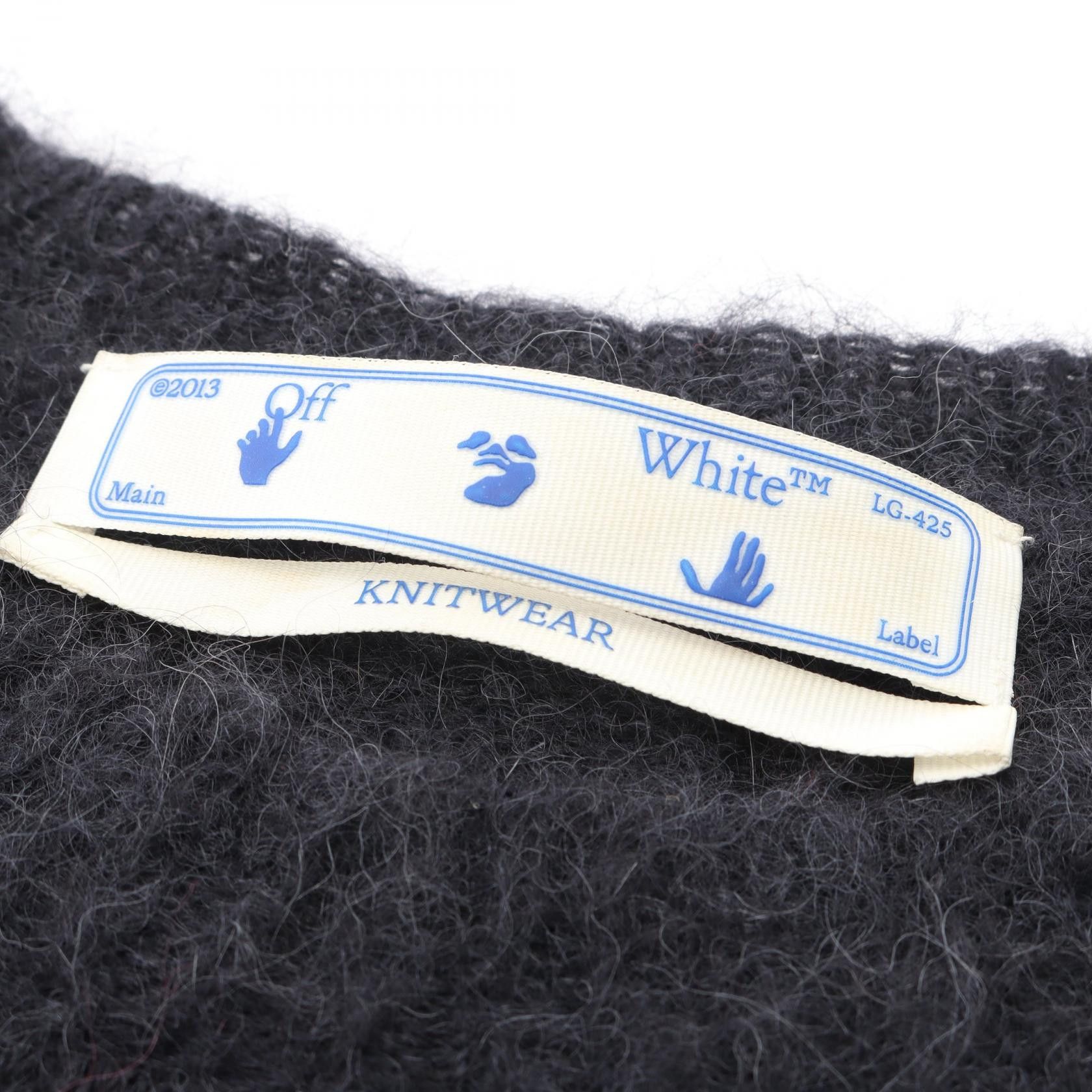Off-White Off-White Off-White Arrow Alpaca Mohair Knitwear Textile Tops DUTY FREE for USA Size ONE SIZE - 3 Thumbnail