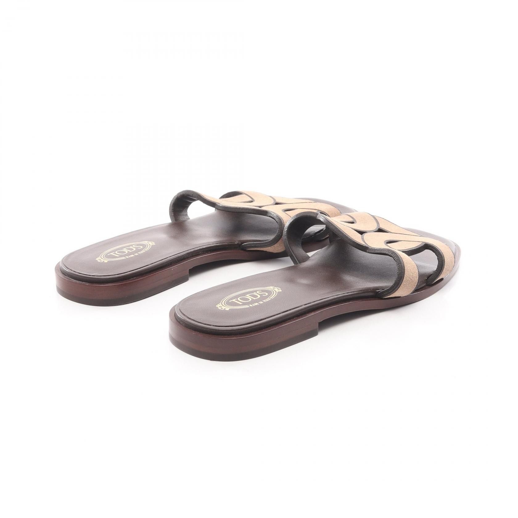 Tod's Tod's TOD'S Suede Flat Sandals Leather Shoes DUTY FREE for USA Size ONE SIZE - 2 Thumbnail