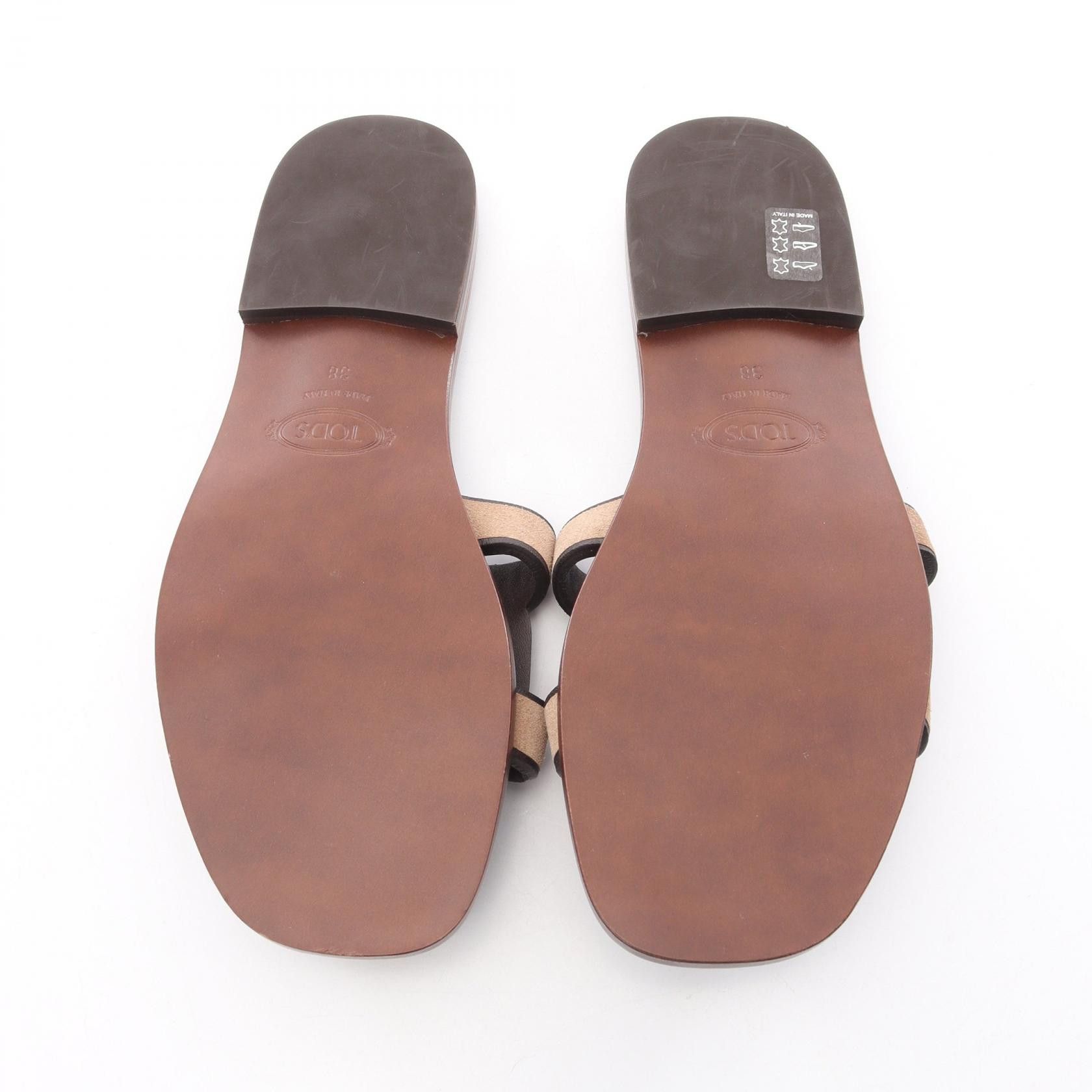 Tod's Tod's TOD'S Suede Flat Sandals Leather Shoes DUTY FREE for USA Size ONE SIZE - 4 Thumbnail