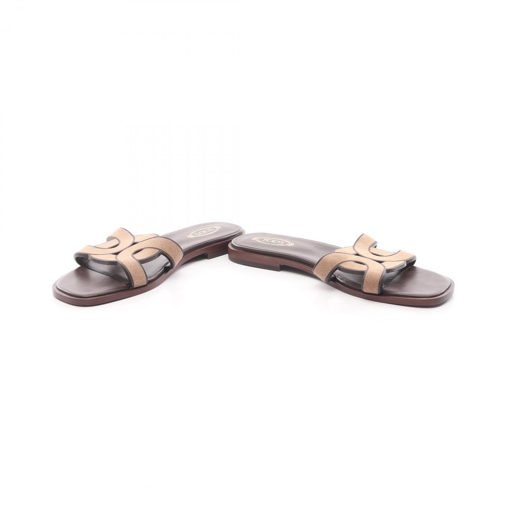 Tod's Tod's TOD'S Suede Flat Sandals Leather Shoes DUTY FREE for USA Size ONE SIZE - 3 Thumbnail