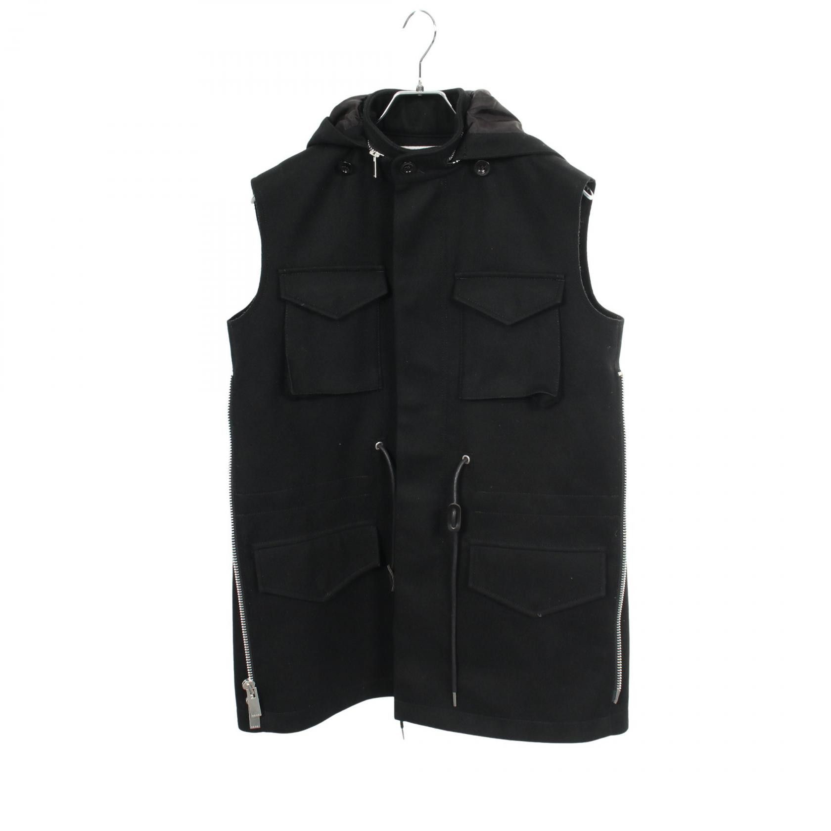 Sacai Sacai Sacai Wool Nylon Coat Textile Outerwear 23-06868 DUTY FREE for USA Size ONE SIZE - 3 Thumbnail