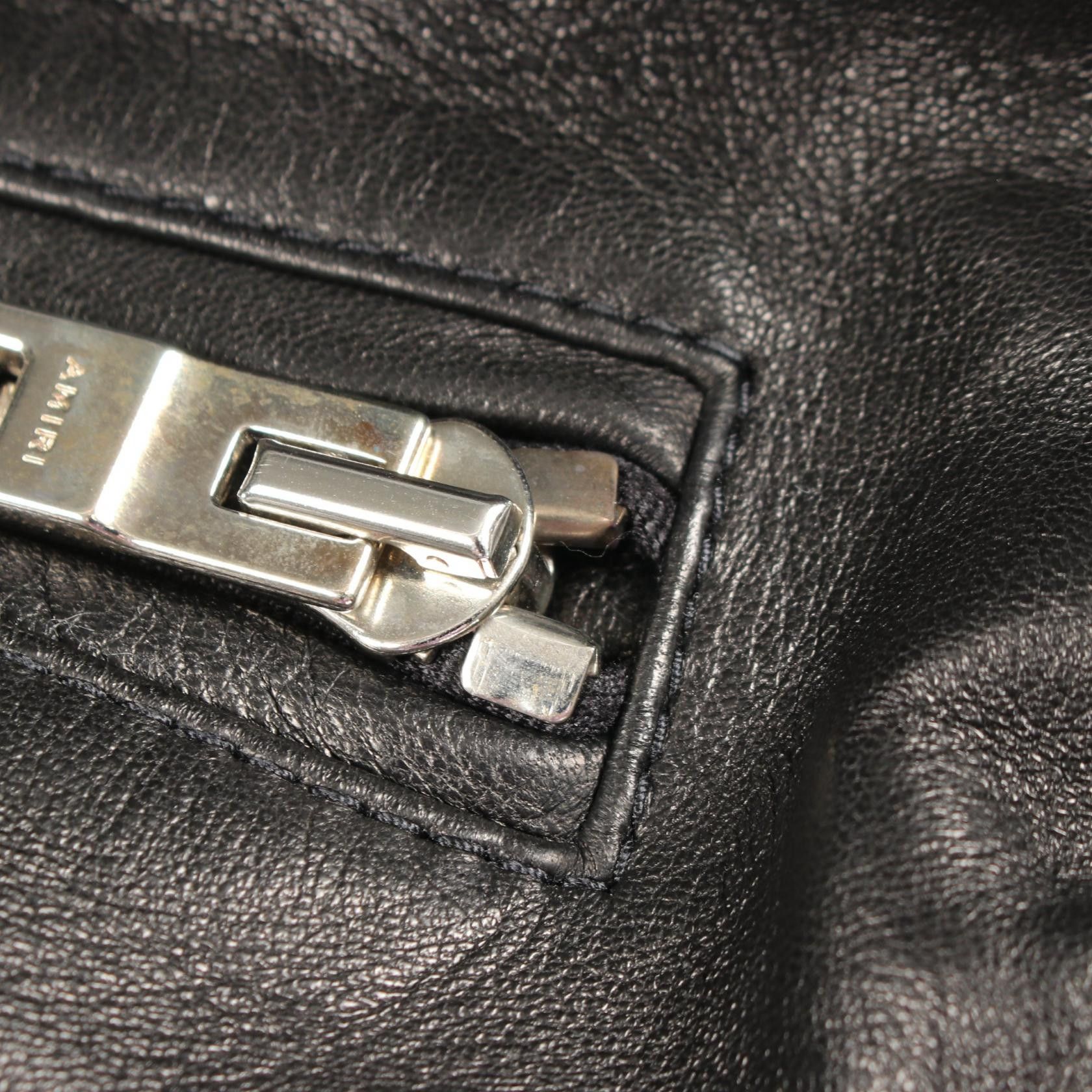 Amiri Amiri Amiri Leather Rider Jacket Leather Outerwear DUTY FREE for USA Size ONE SIZE - 7 Thumbnail