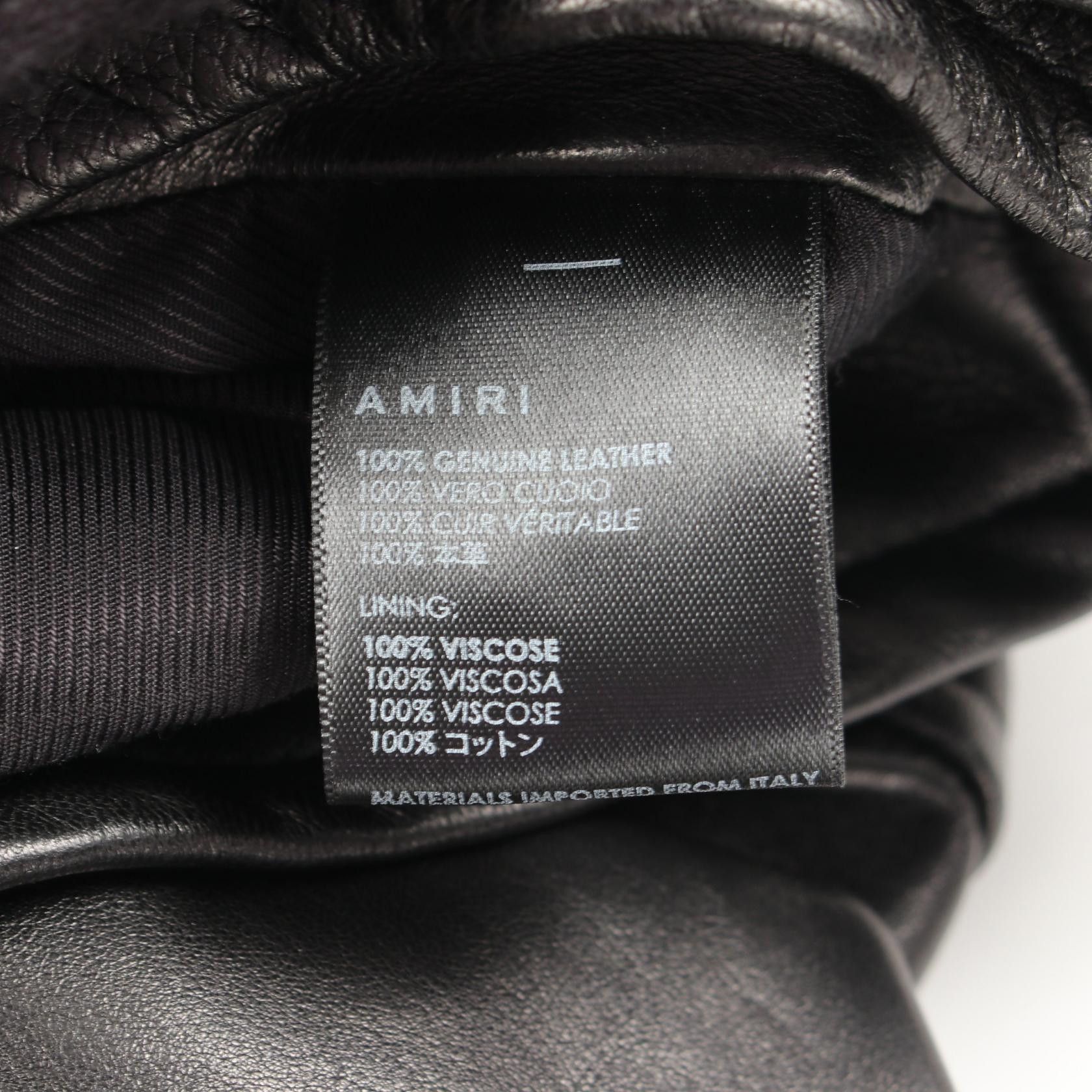 Amiri Amiri Amiri Leather Rider Jacket Leather Outerwear DUTY FREE for USA Size ONE SIZE - 4 Thumbnail