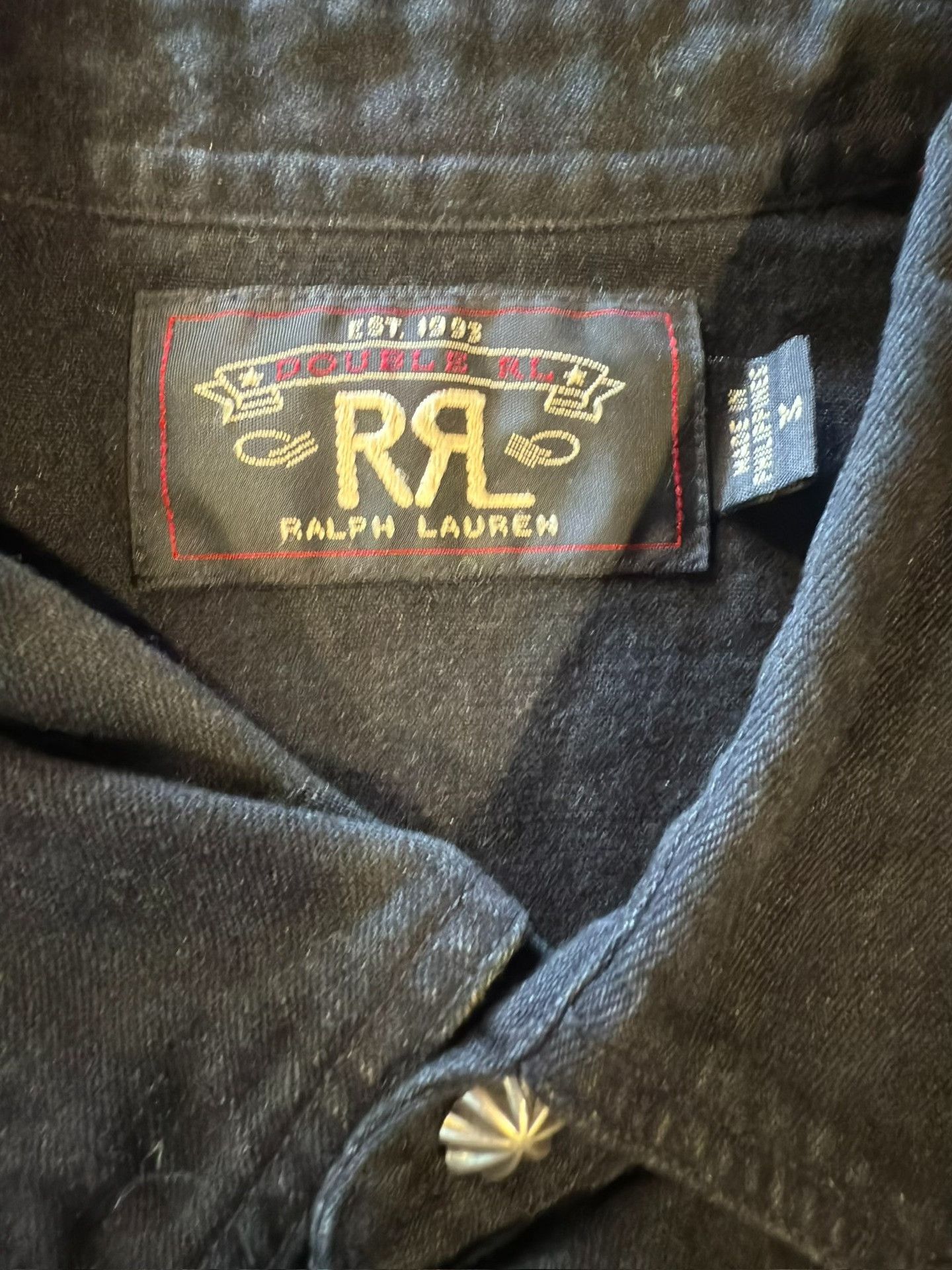 RRL Ralph Lauren RRL Ralph Lauren Black Denim Shirt Size US M / EU 48-50 / 2 - 3 Thumbnail