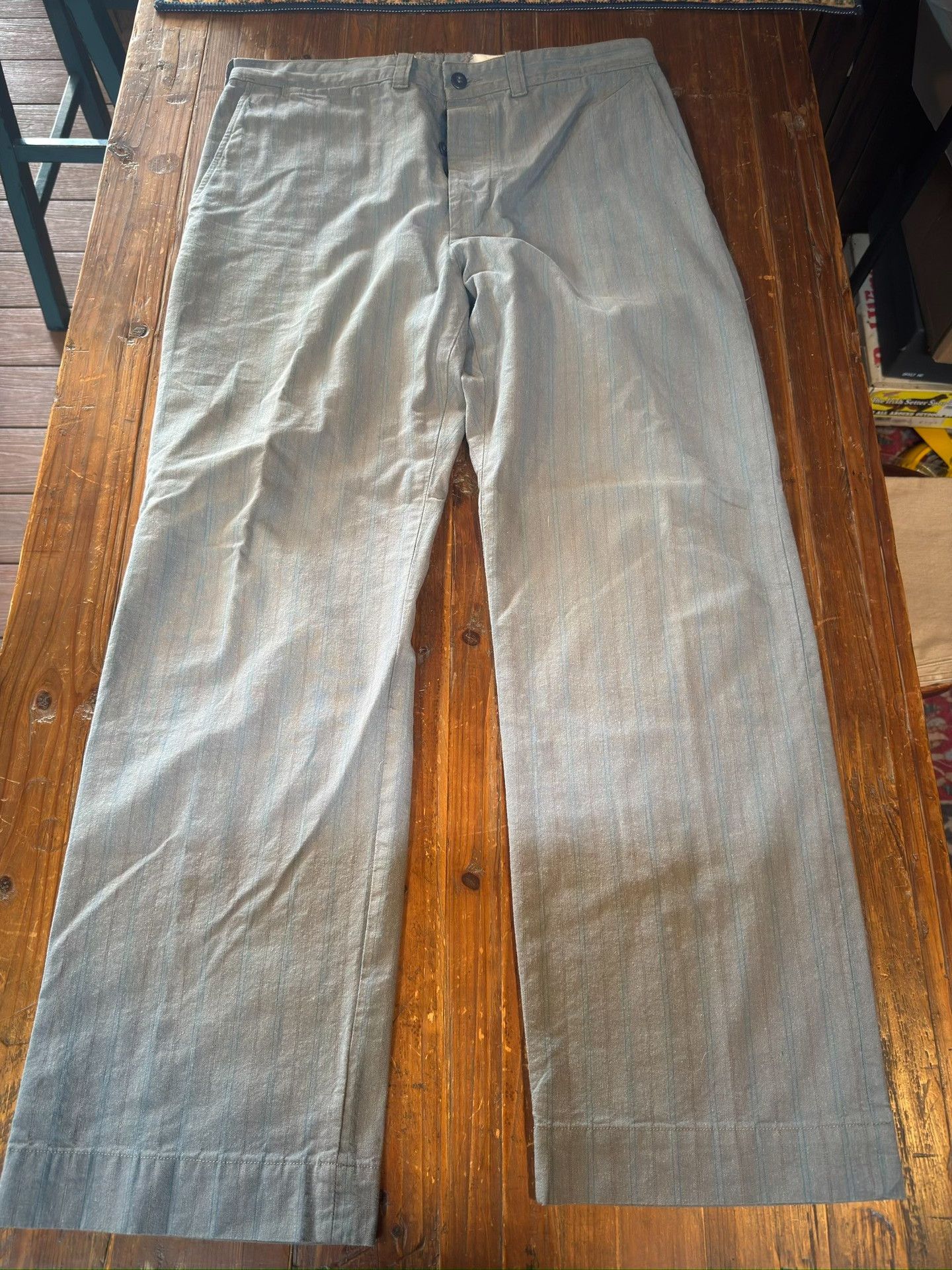 RRL Ralph Lauren RRL Striped Work Pants Size US 34 / EU 50 - 2 Thumbnail