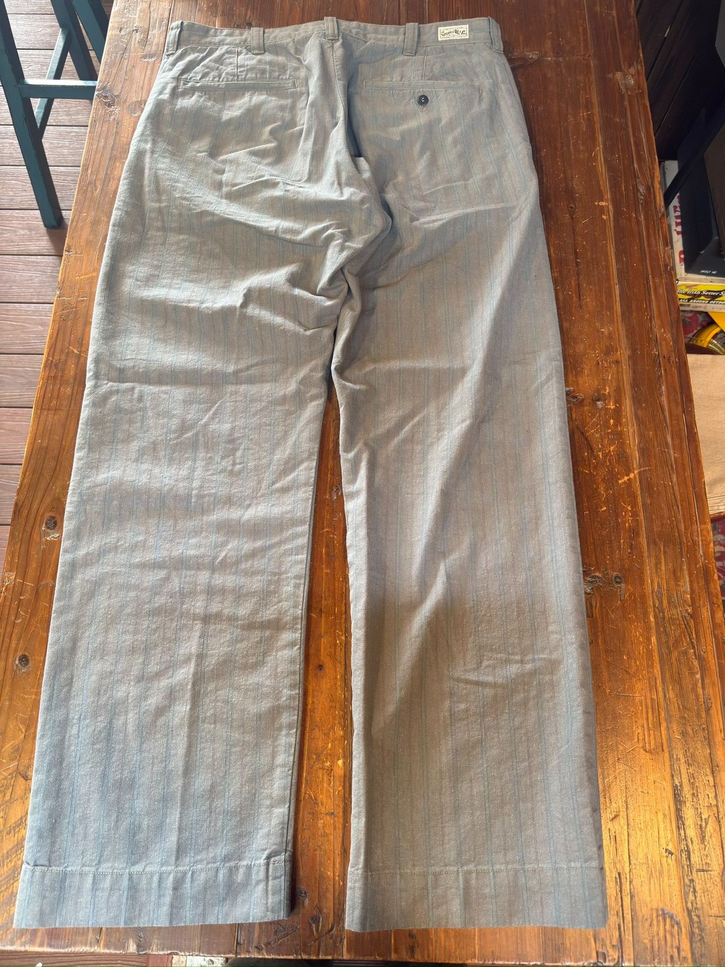 RRL Ralph Lauren RRL Striped Work Pants Size US 34 / EU 50 - 3 Thumbnail