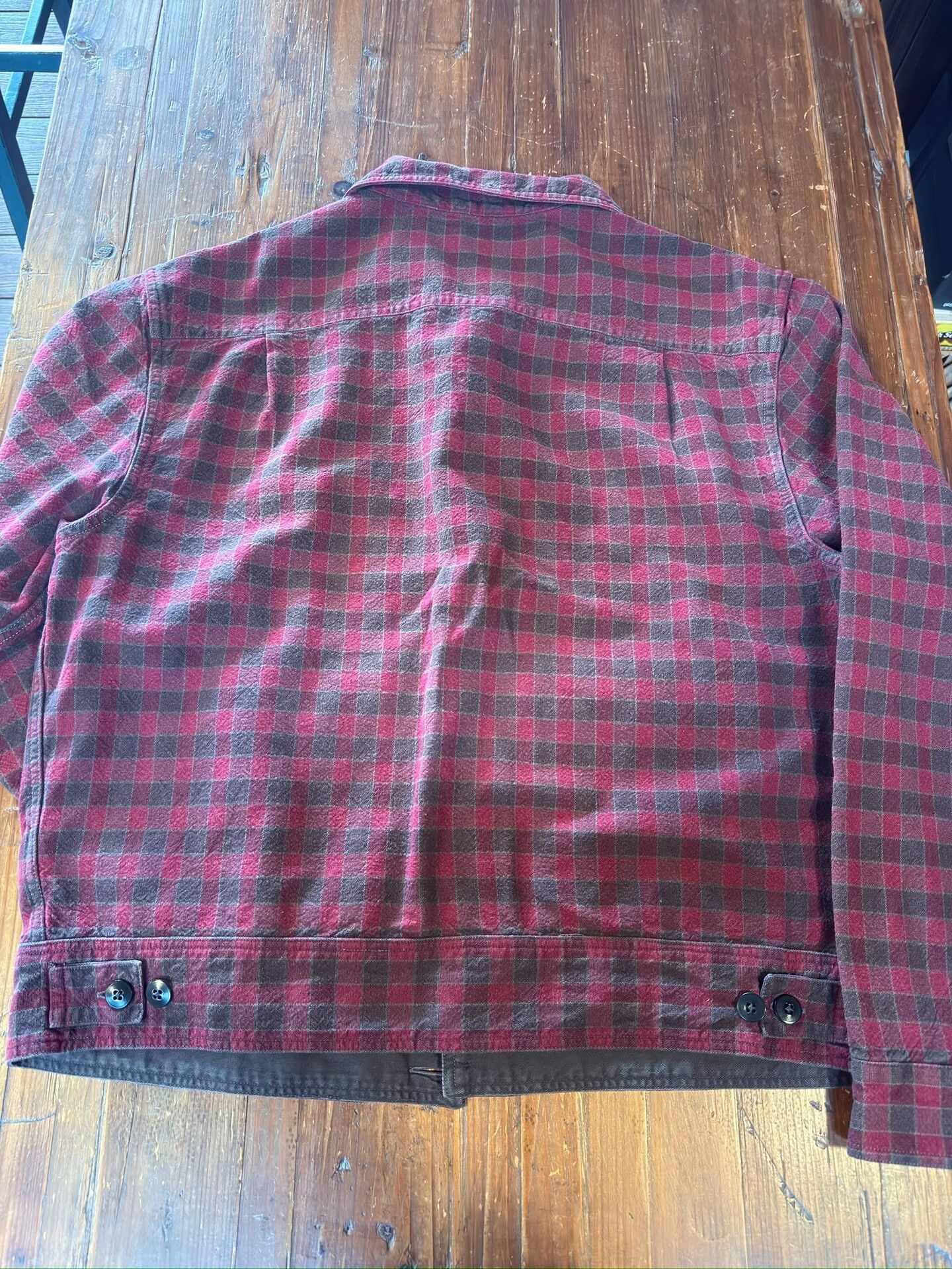 RRL Ralph Lauren RRL Ralph Lauren Red Gray Plaid Work Jacket Size US XL / EU 56 / 4 - 2 Thumbnail