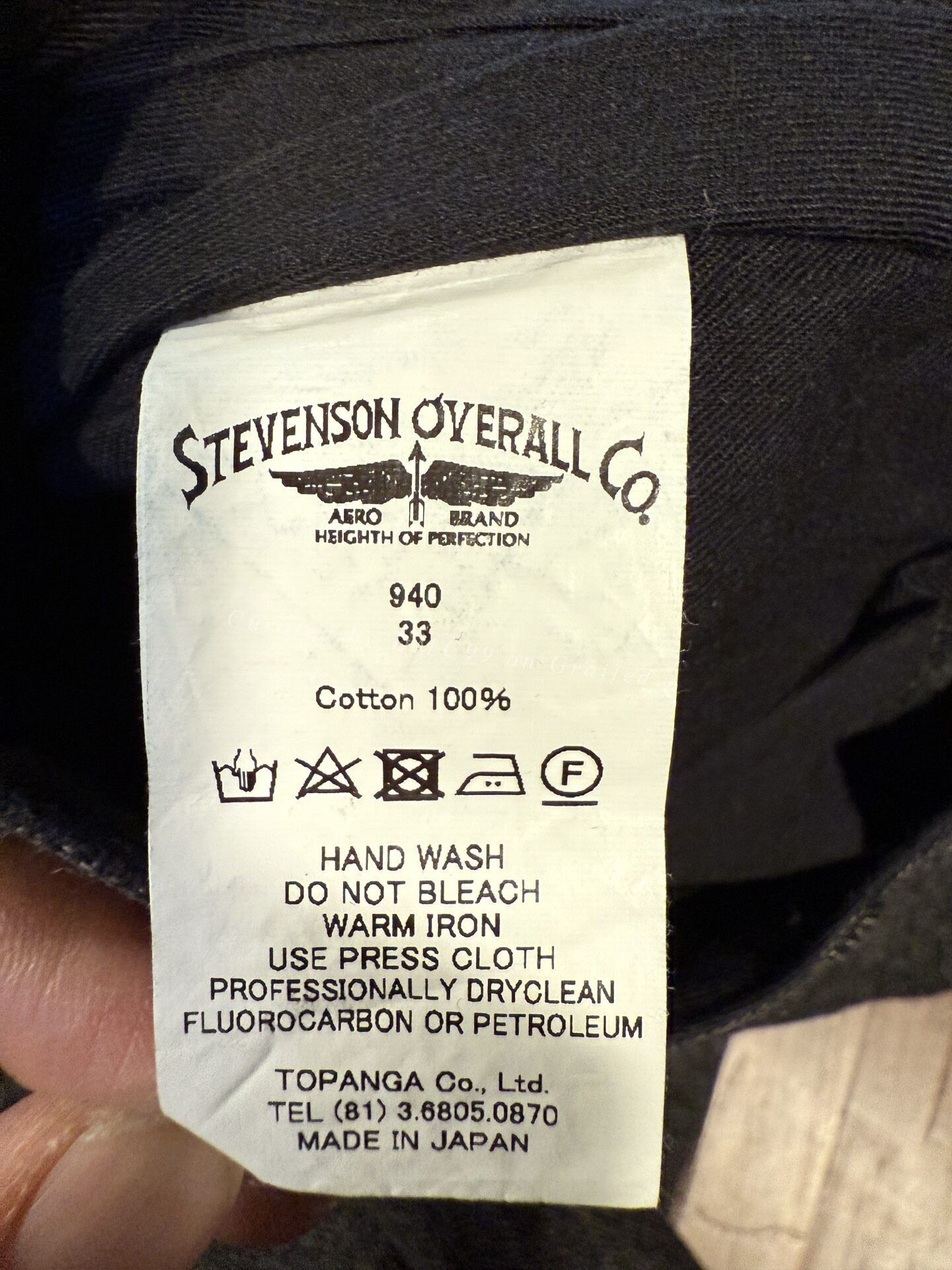 Stevenson Overall Co. Stevenson Overall Co 940 Work Pants Size US 33 - 4 Thumbnail