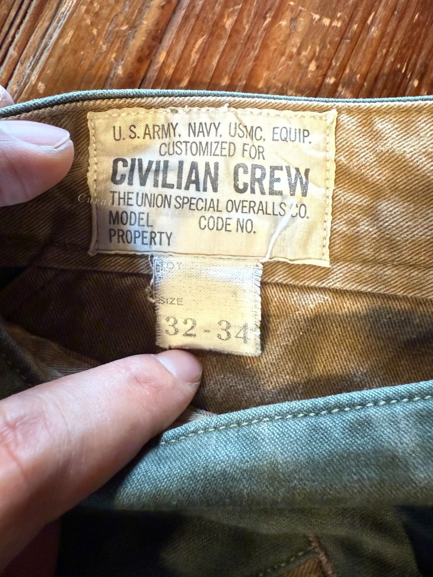 Freewheelers Freewheelers U.S. Army Civilian Crew Work Pants Size US 32 / EU 48 - 3 Thumbnail