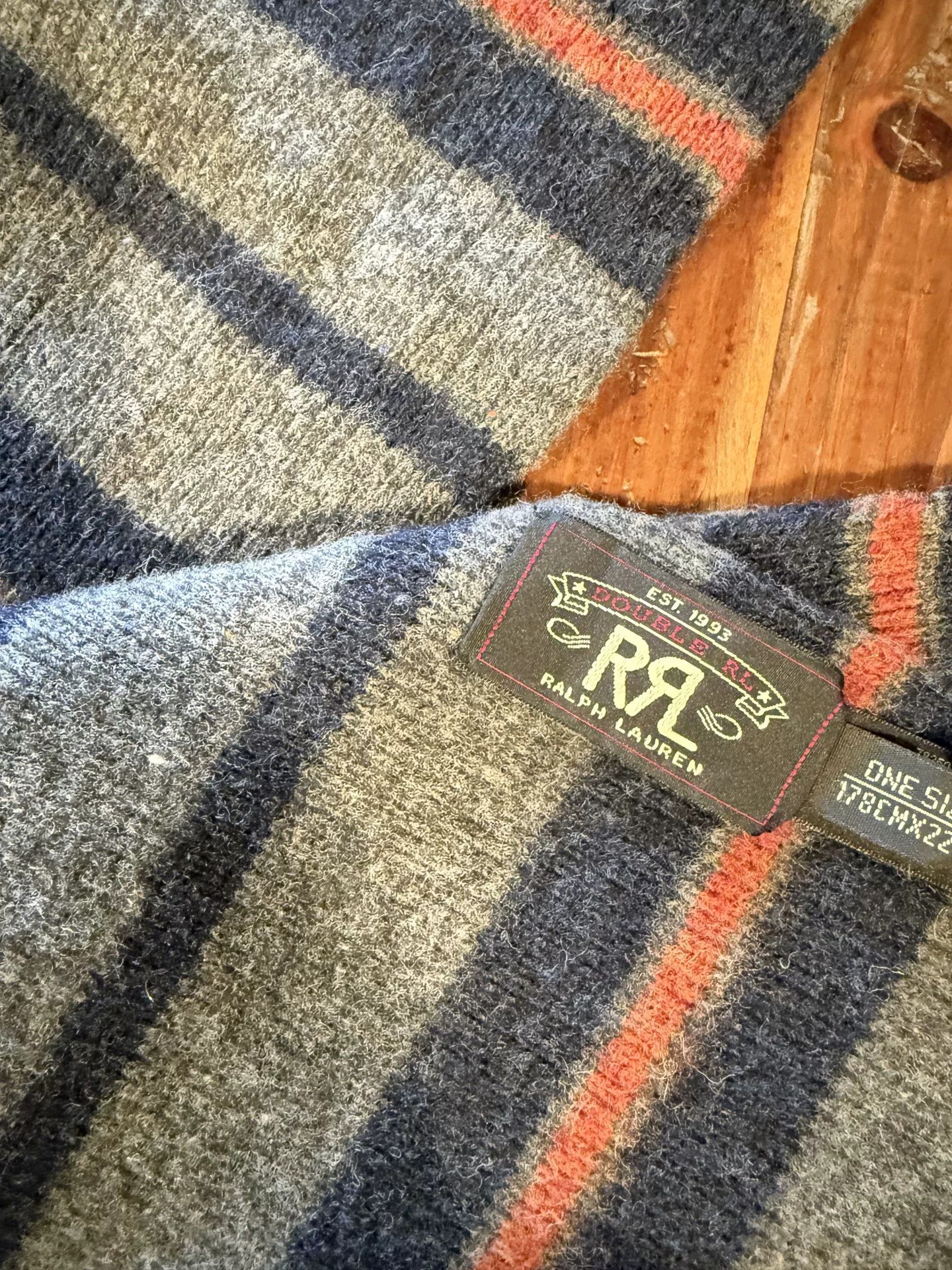 RRL Ralph Lauren RRL Ralph Lauren Striped Wool Scarf Size ONE SIZE - 2 Thumbnail