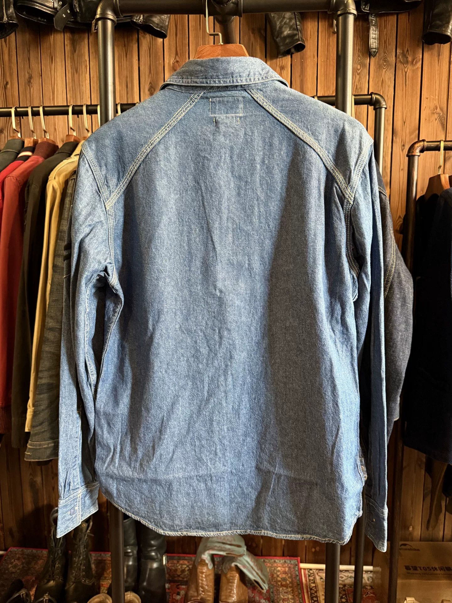 RRL Ralph Lauren RRL Light Blue Denim Shirt Size US M / EU 48-50 / 2 - 2 Thumbnail