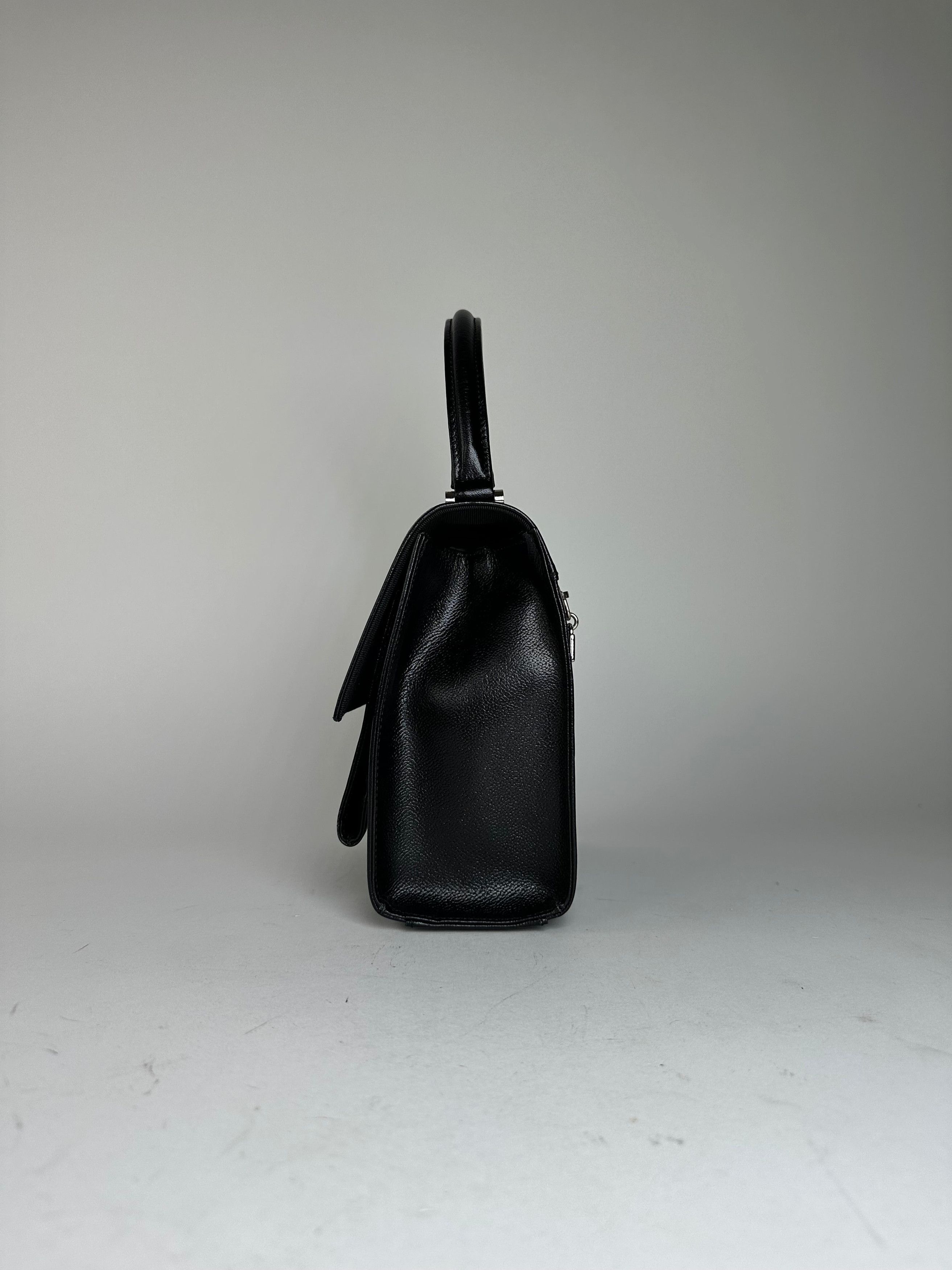 Courreges Vintage Courrèges Top Handle Bag Leather Black Size ONE SIZE - 5 Thumbnail
