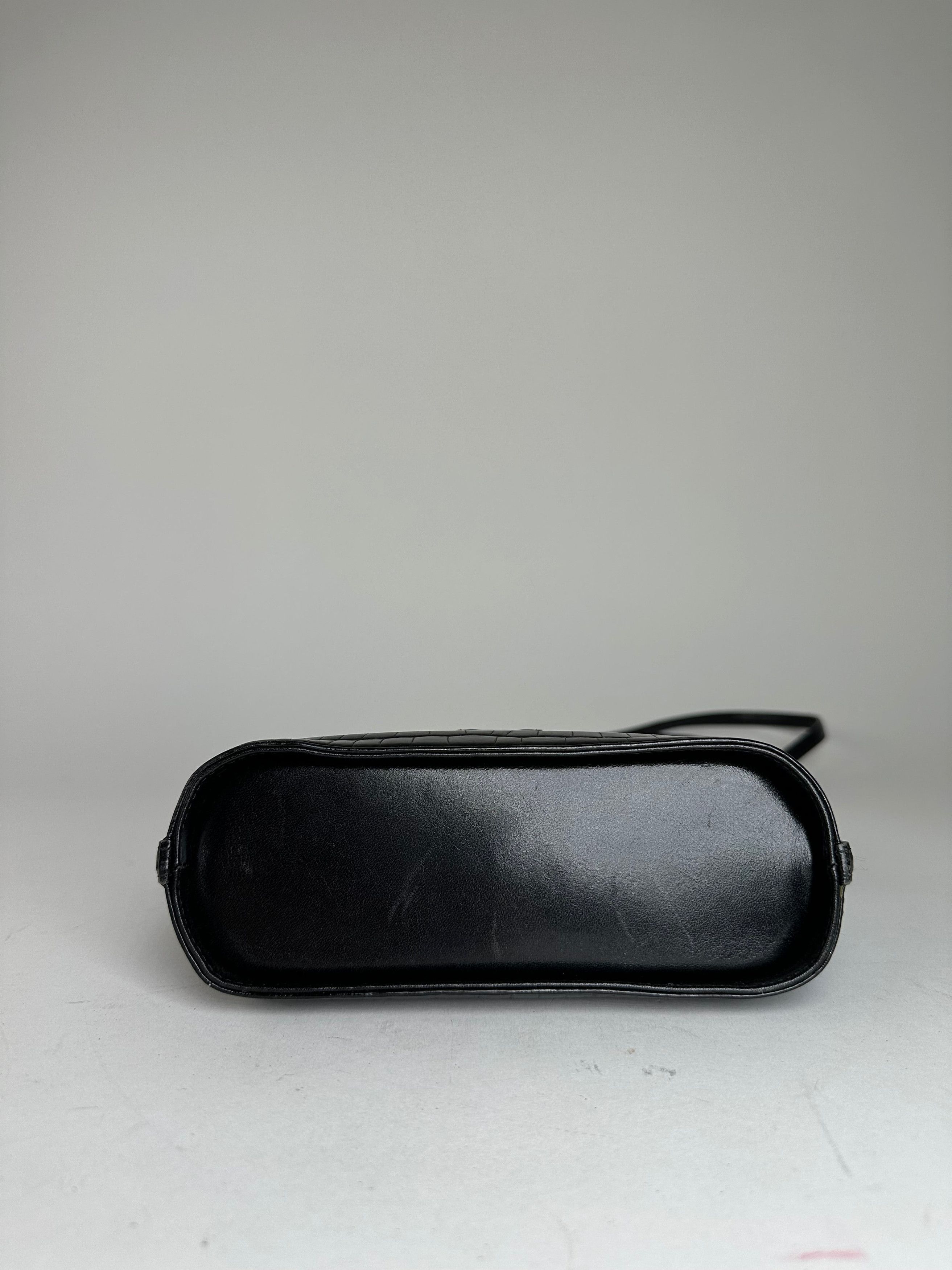 Courreges Vintage Embossed Leather Shoulder Bag Black Size ONE SIZE - 9 Thumbnail