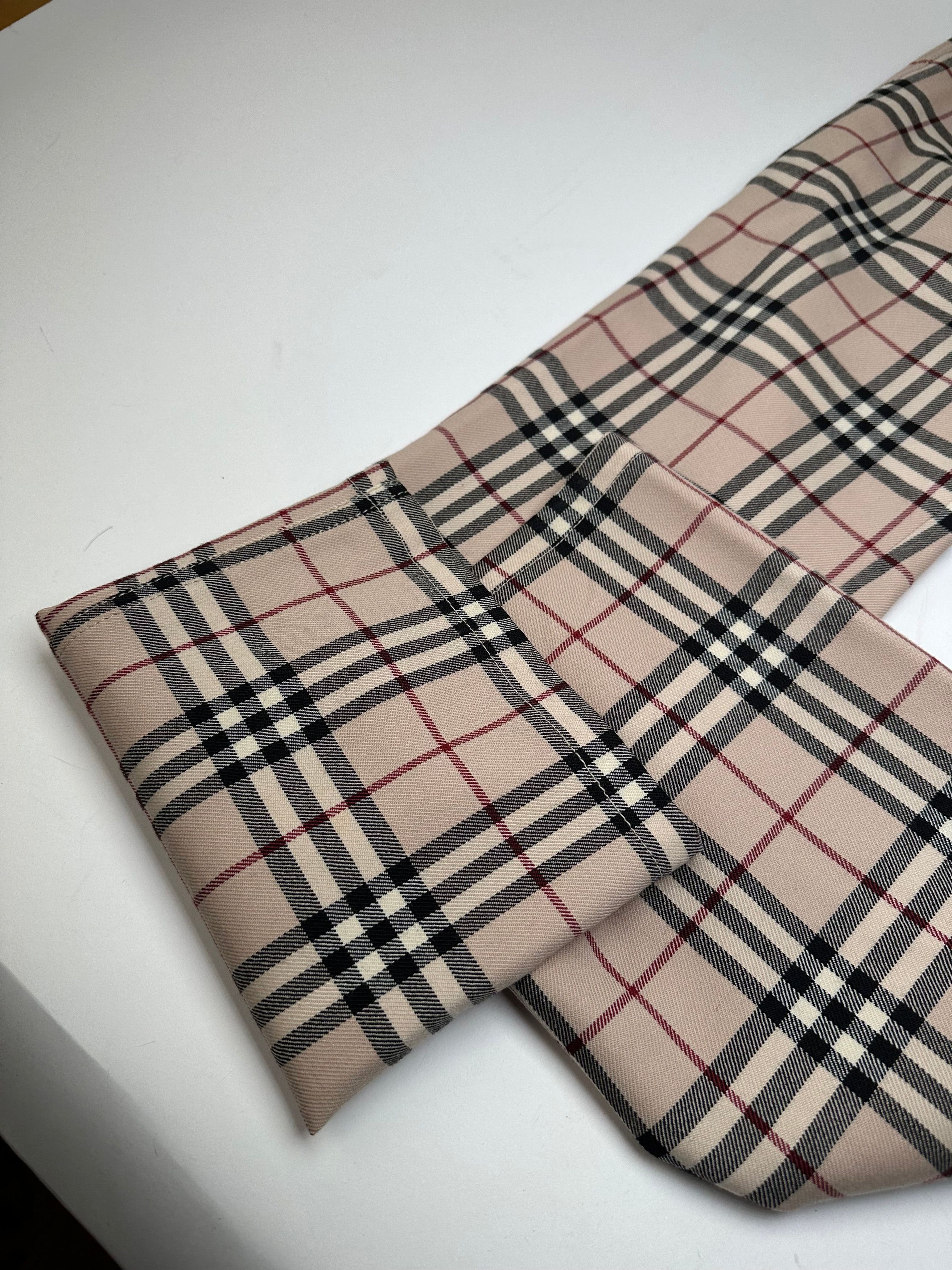 Burberry Vintage Nova Check Wool Flared Trousers Beige XS Size 24" / US 00 / IT 34 - 6 Thumbnail